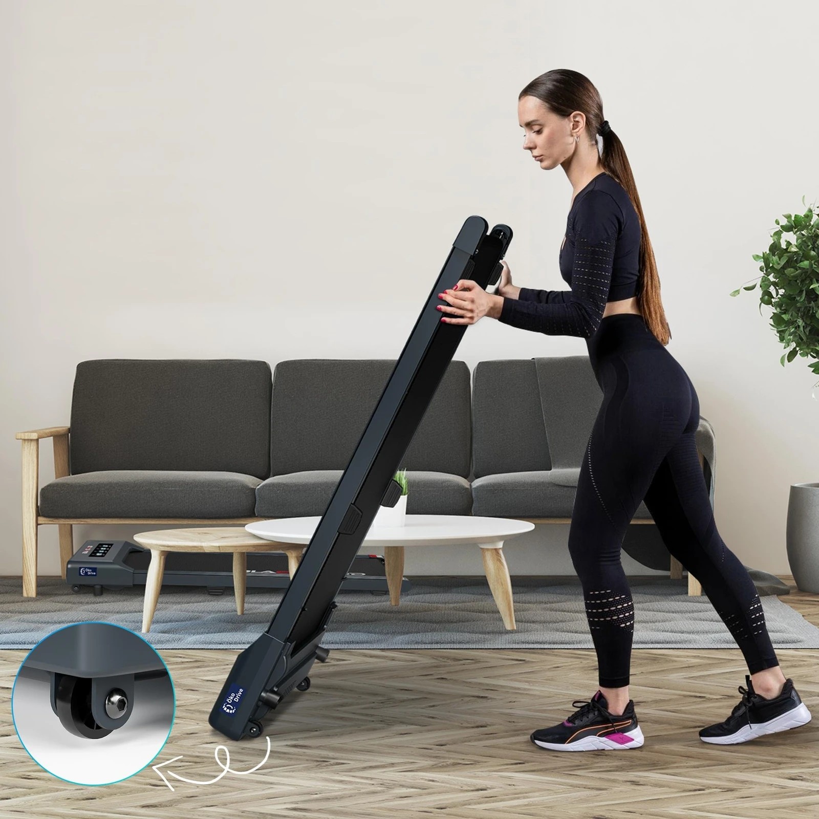 9 Black Lord Treadmill Electric Walking Pad Under Desk Home Gym 40cm Belt - Grey, 9 of 10