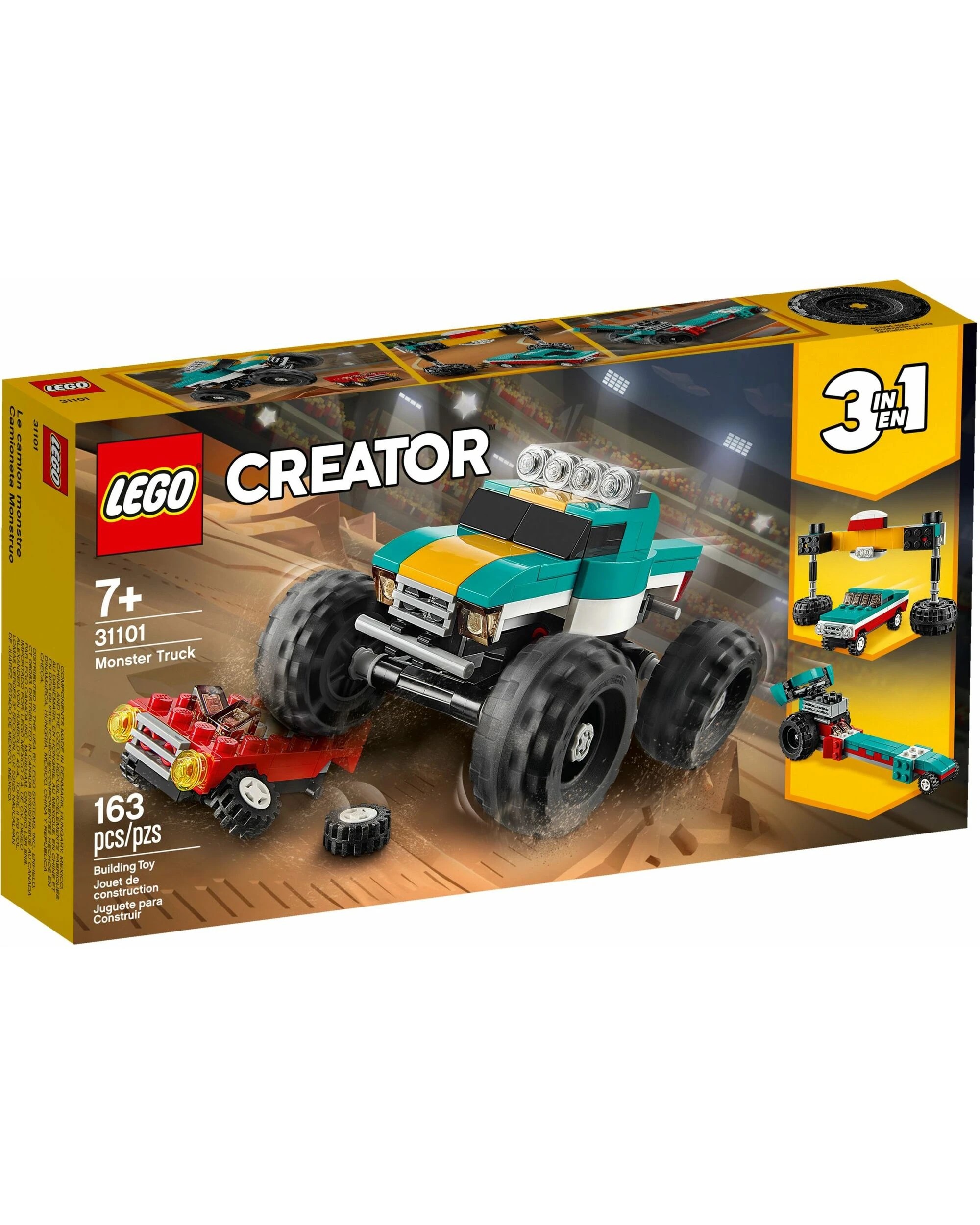 1 LEGO 31101 Monster Truck 3-in-1 Car & Dragster Set, 1 of 4