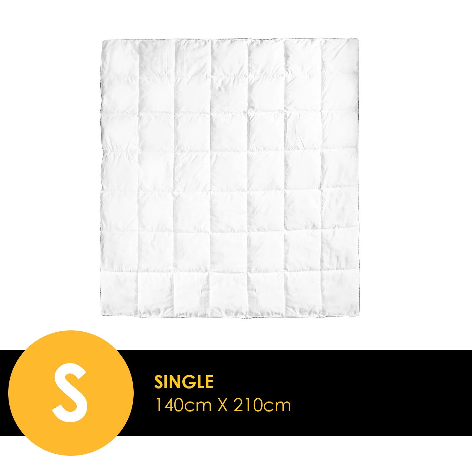 3 Royal Comfort Bamboo Blend Quilt 250GSM Luxury Duvet 100% Cotton Cover - Single Bed - White, 3 of 7