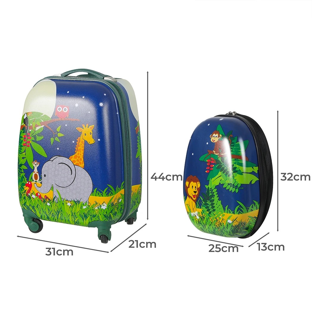 3 BoPeep 2PC Kids Luggage Set Jungle Pattern, 3 of 8