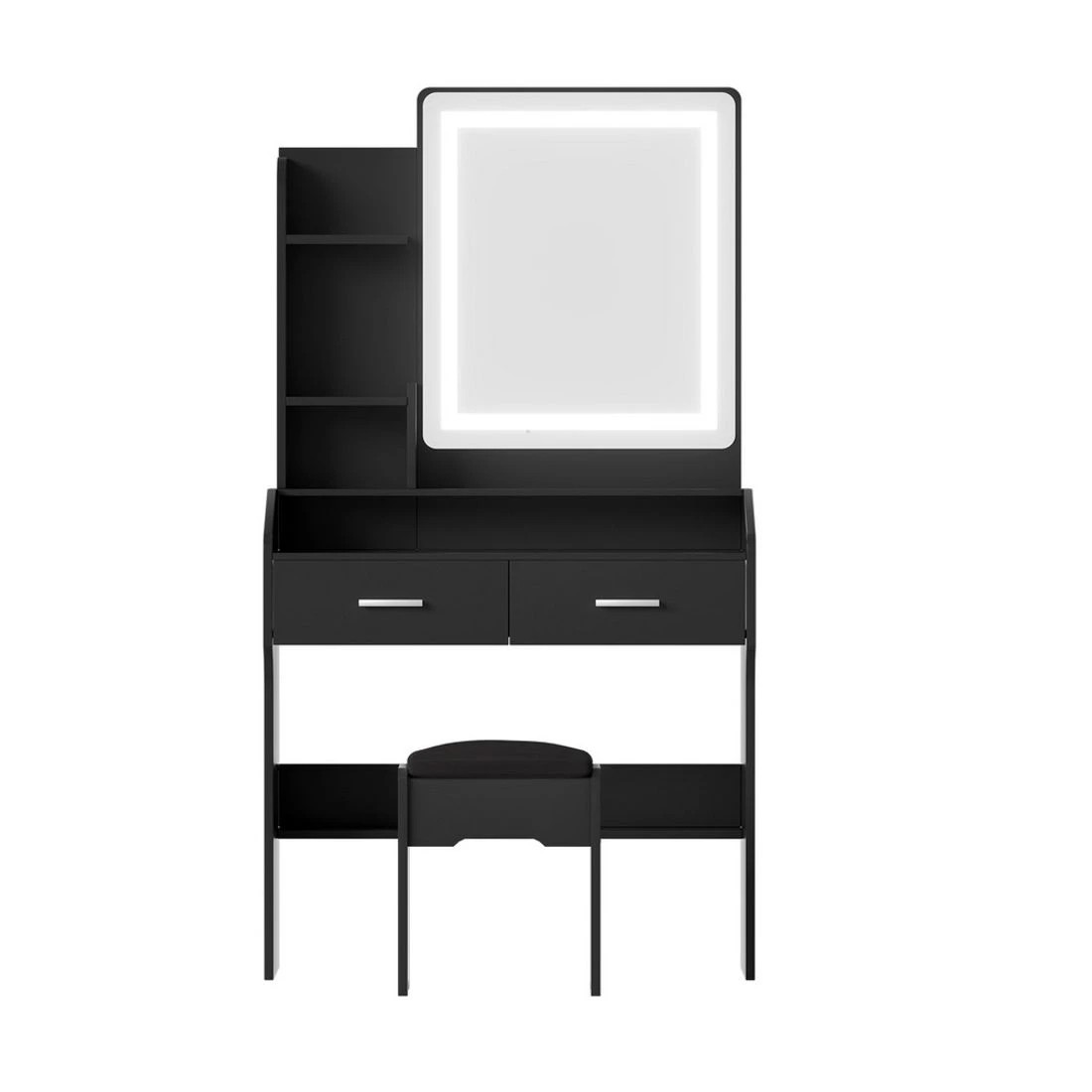 5 Artiss Dressing Table Set Stool Led - Black, 5 of 8