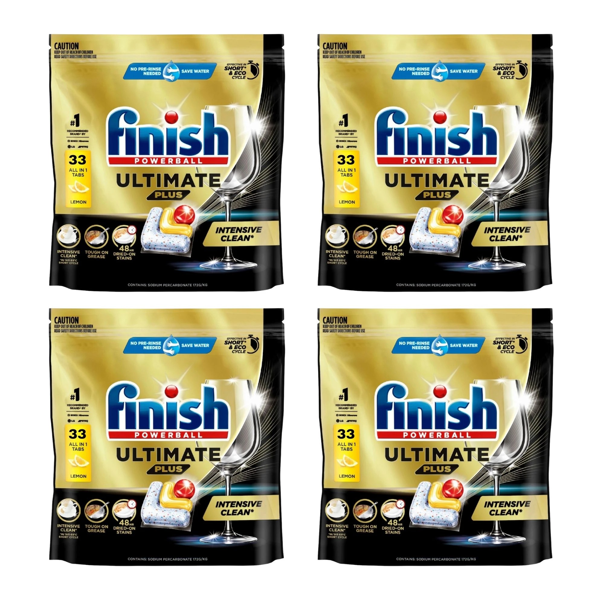 1 Finish Ultimate Plus Dishwasher Tablets Lemon 33'S X4, 1 of 1