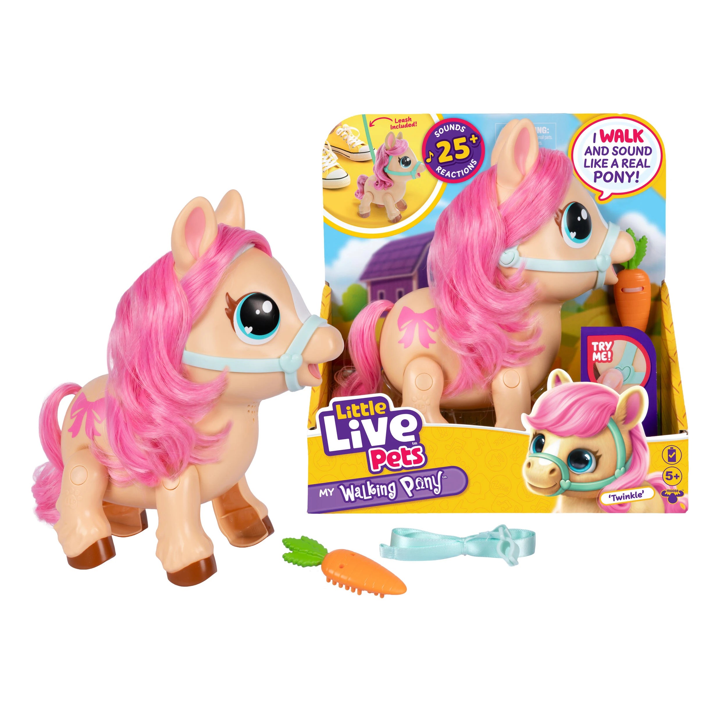 3 Little Live Pets My Walking Pony - Twinkle, 3 of 6