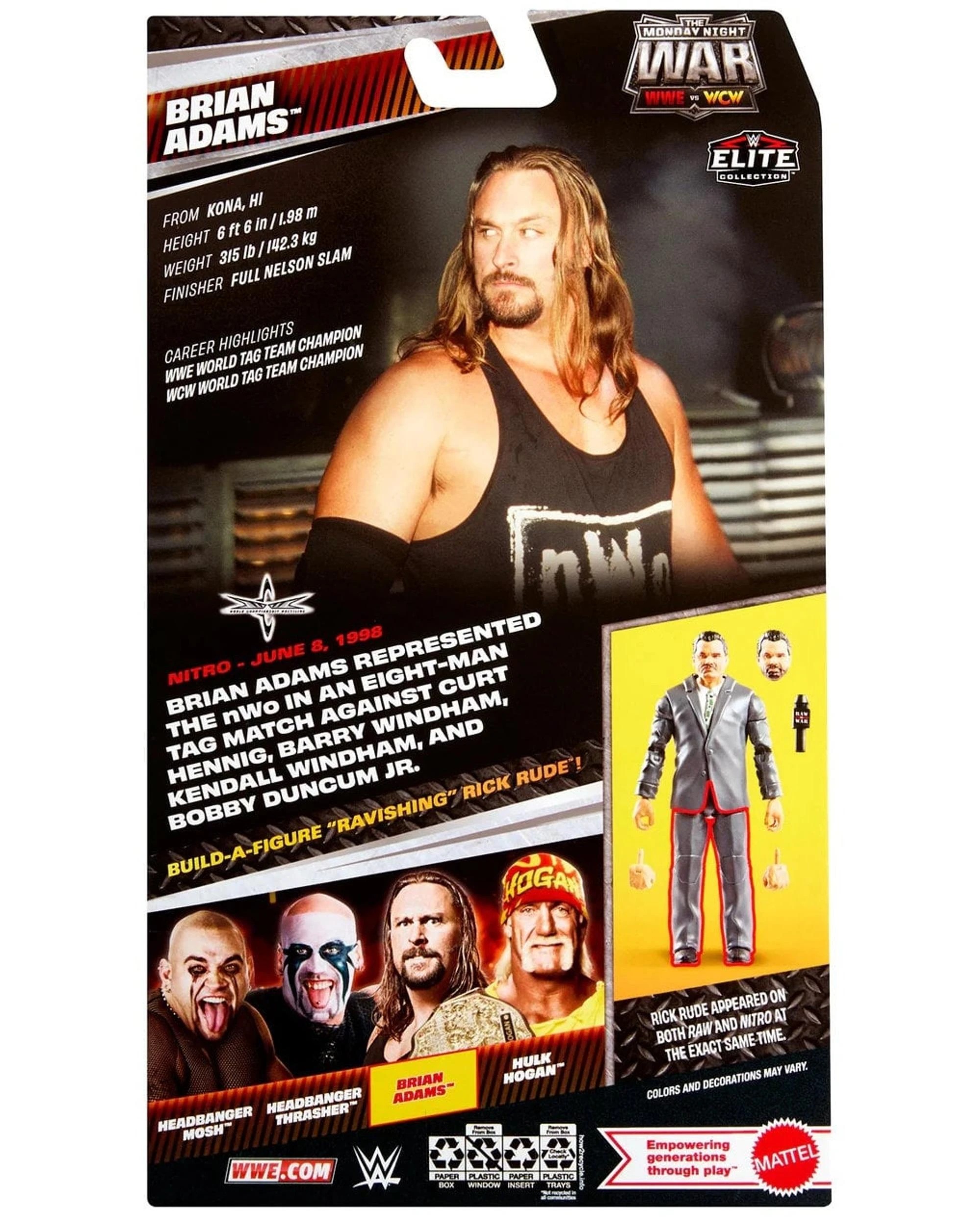 2 WWE Elite Collection The Monday Night War WWE Vs WCW Brian Adams Action Figure, 2 of 5