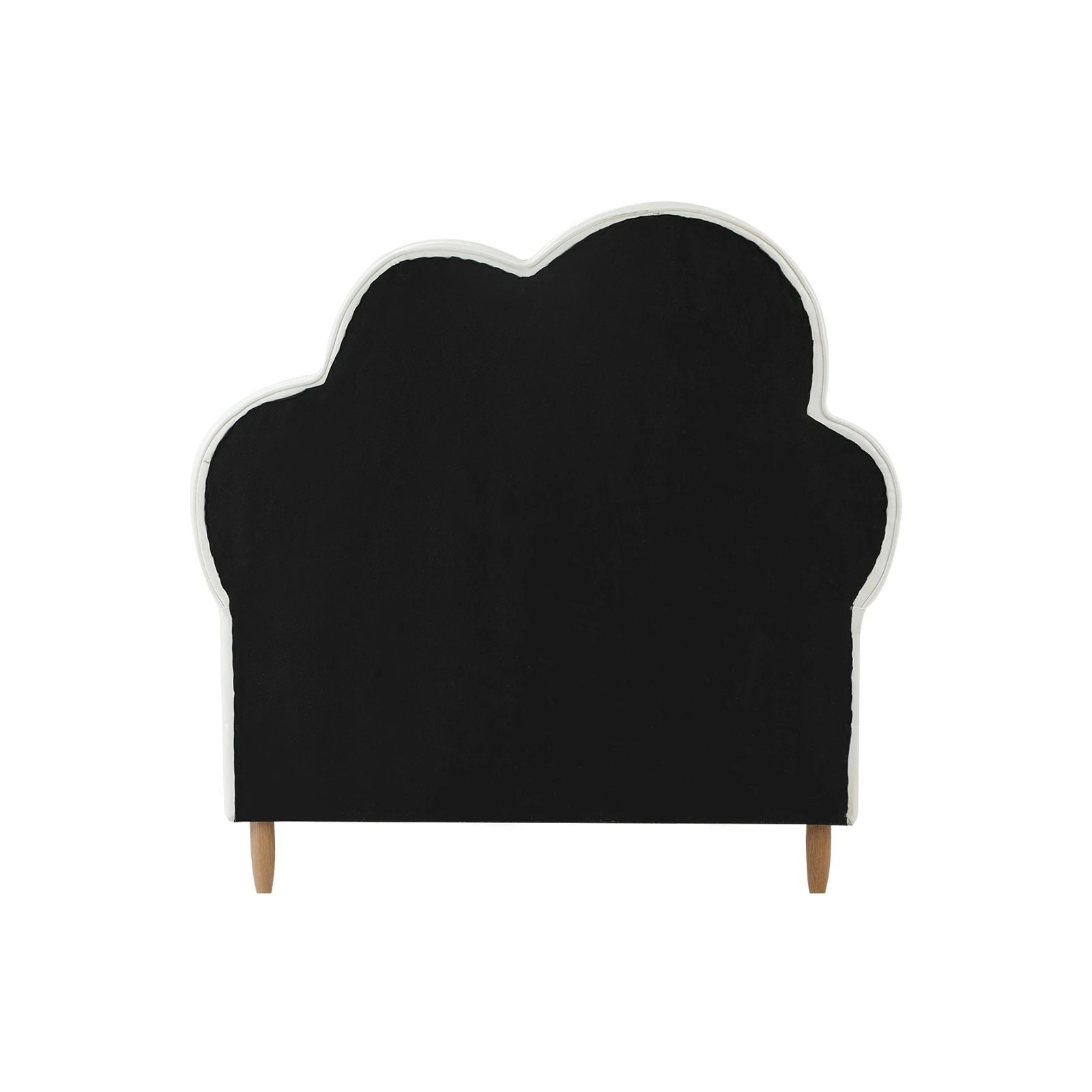 9 Oikiture Bed Frame Single Size Cloud Kids Bed Frame PU Leather - White, 9 of 9