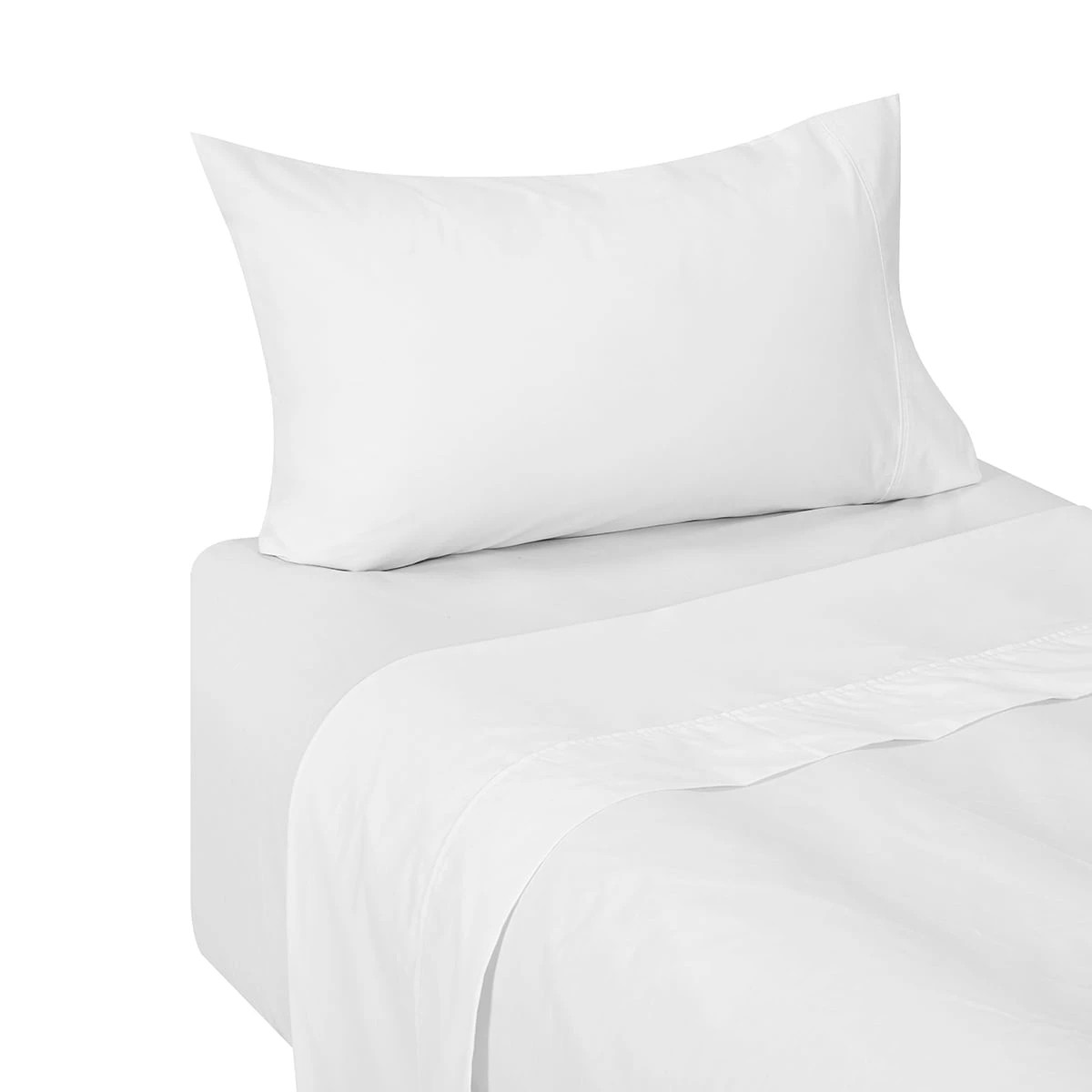 5 250 Thread Count Cotton Rich Sheet Set - Single Bed, White, 5 of 6