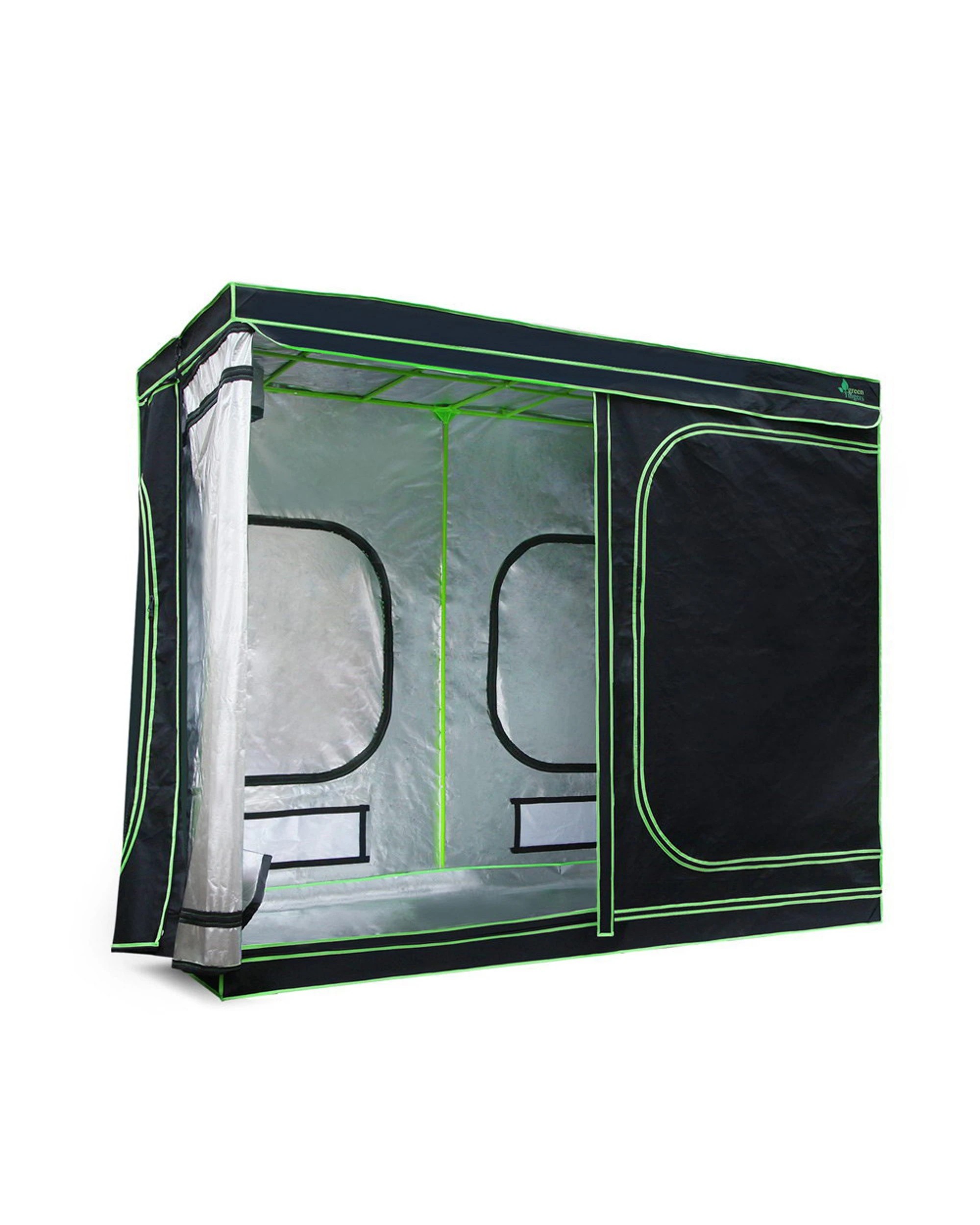 1 Green Fingers Grow Tent 240x120x200CM Hydroponics Kit Indoor Plant Room System - Black, 1 of 5