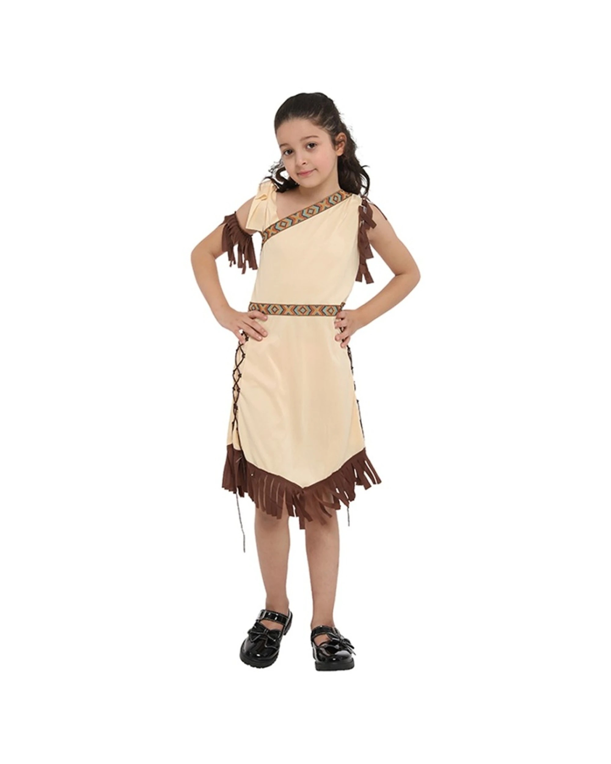 1 Oceana Indian Princess Costume Dress With Arm Strap Girls Costume L - Multi, 1 of 1
