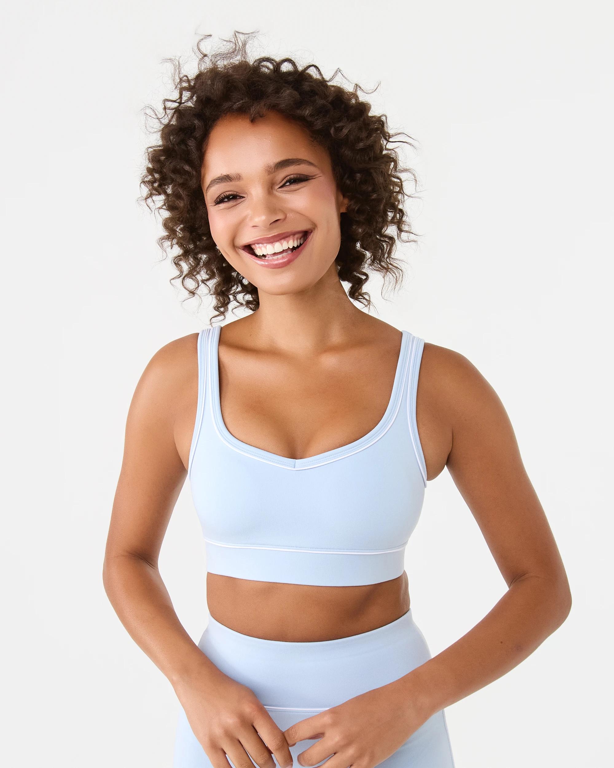 1 Active Womens Contrast Crop Top Seashell, 1 of 9