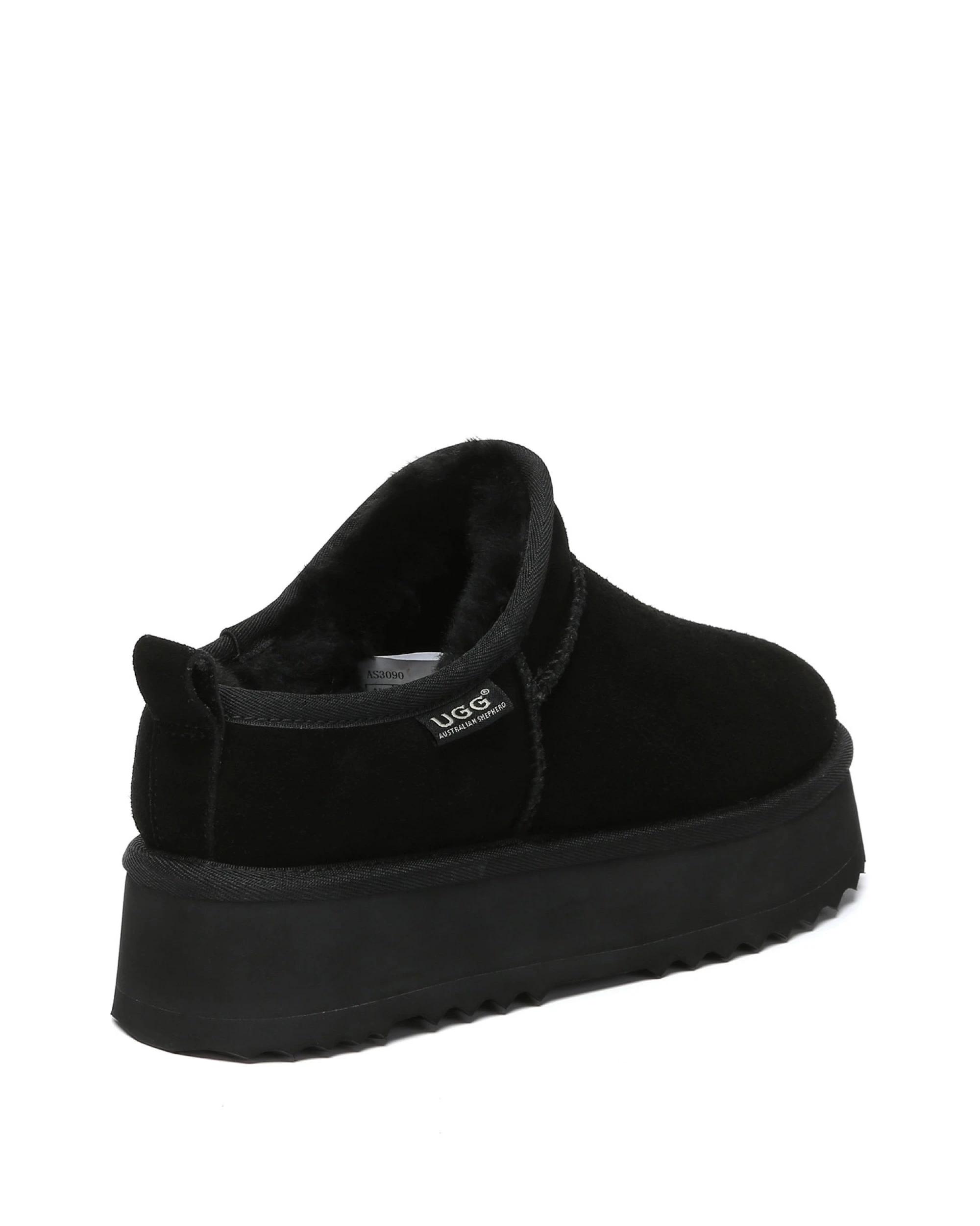 3 Australian Shepherd UGG Womens Nano Classic Platform Boots BLACK, 3 of 5