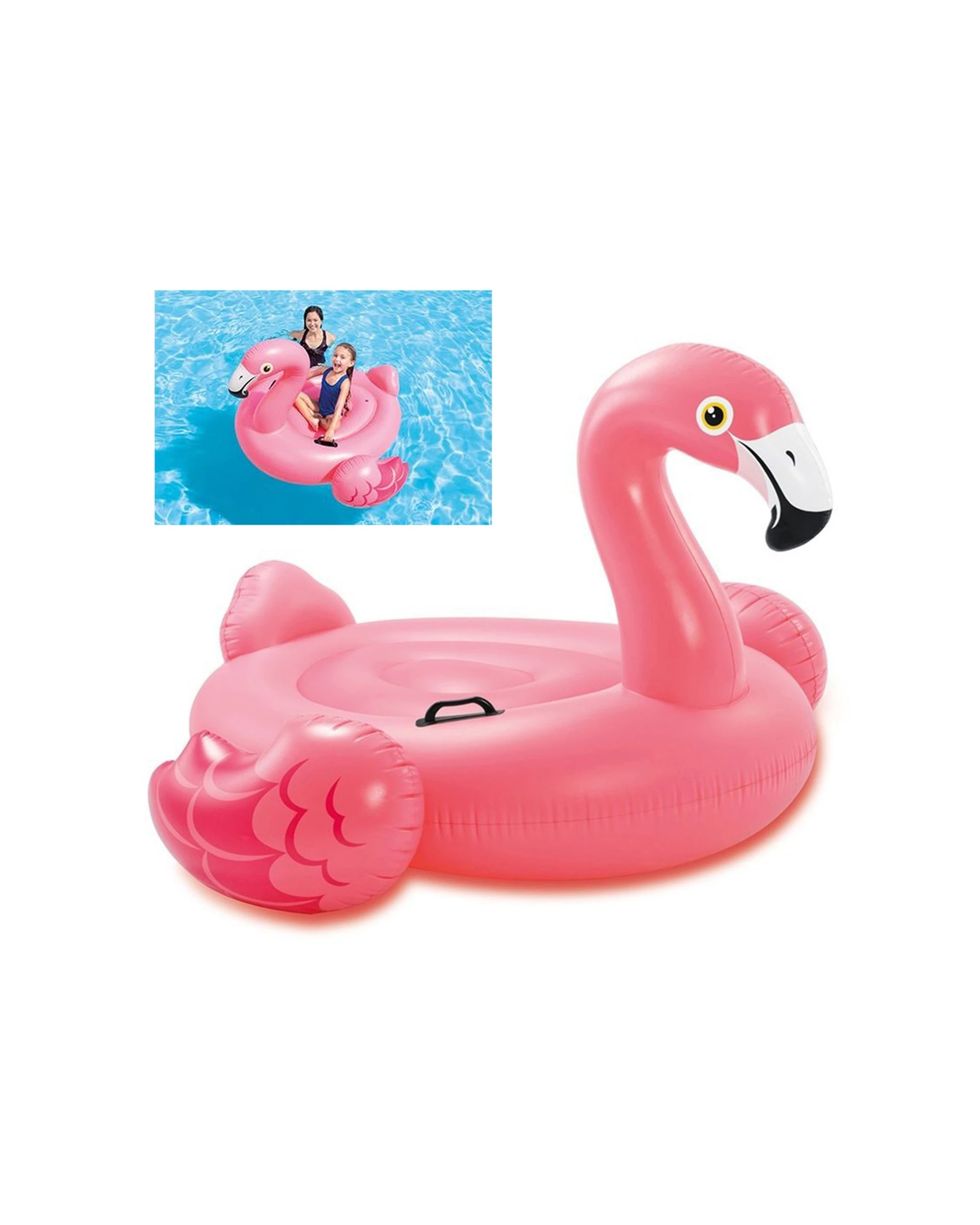2 Intex 142cm Inflatable Flamingo Ride-on Kids Water Toy Swimming Pool Pink 3 Years - Pink, 2 of 2