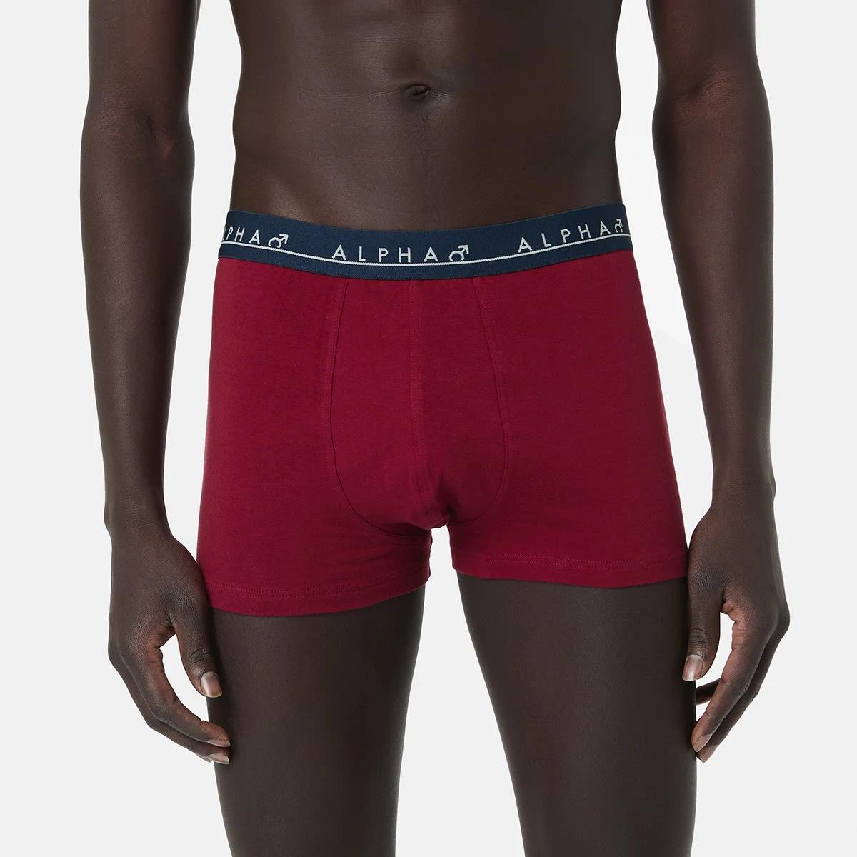 3 5 Pack Stripe and Plain Trunks RED NAVY GREY MULTI, 3 of 10