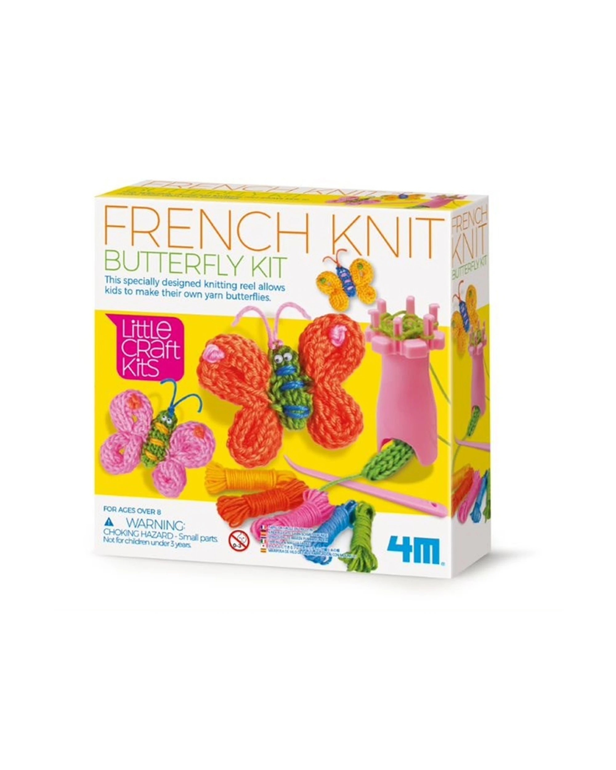 1 4M Little Craft Spool French Knit Butterflies Kit Kids DIY Activity Toy - Multi, 1 of 3