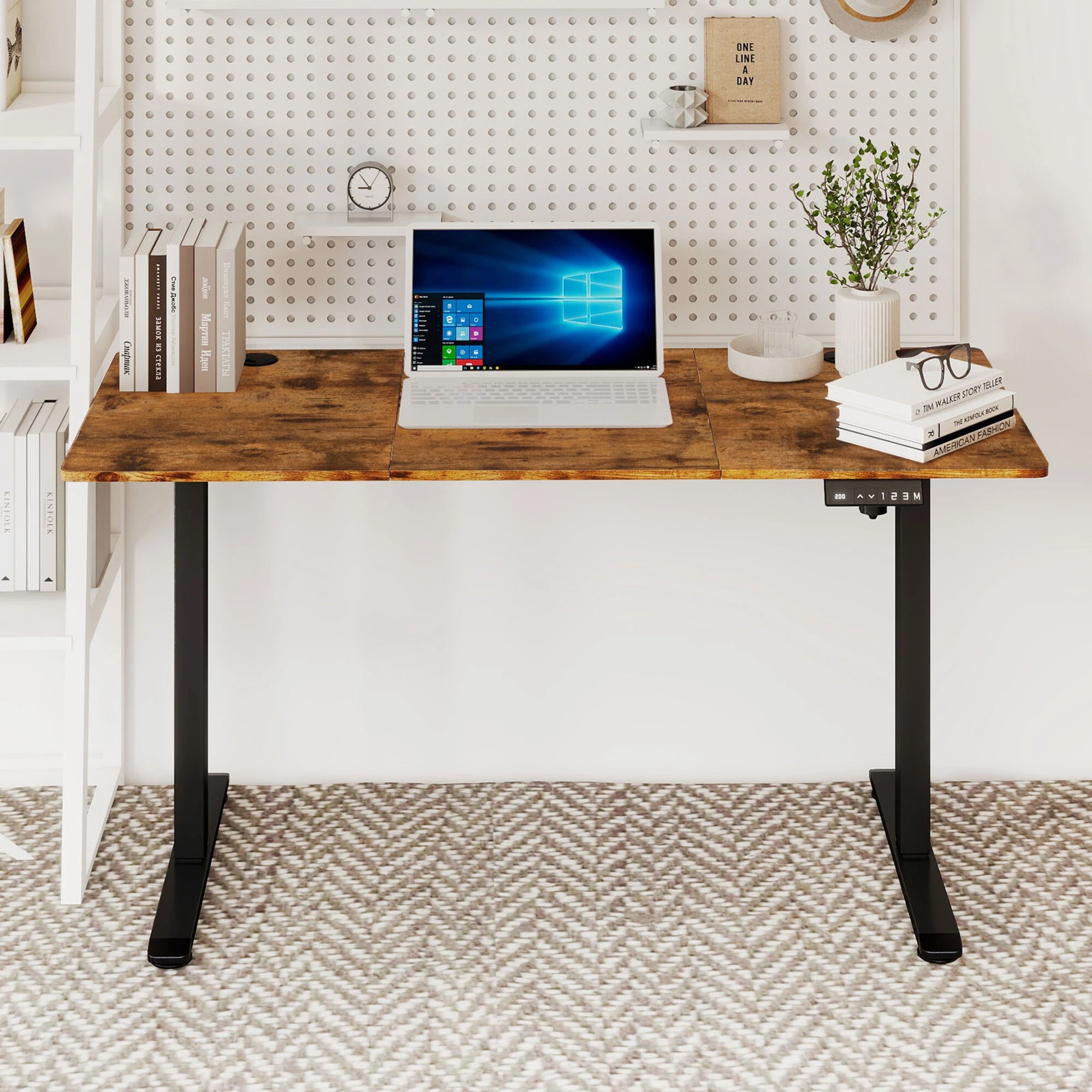 7 Levede Electric Standing Desk 140cm Oak, 7 of 9