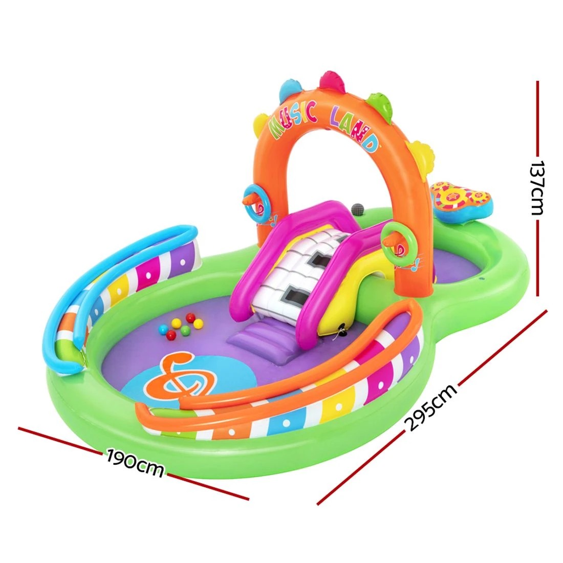 2 Bestway Kids Pool 295x190x137cm Inflatable Above Ground Swimming Play Pools 349L - Multi, 2 of 6