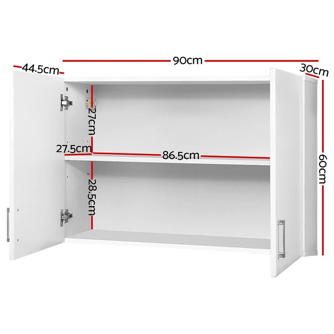 2 Cefito Bathroom Storage Cabinets 900mm Wall Mounted Medicine Cabinet Cupboard - White, 2 of 7