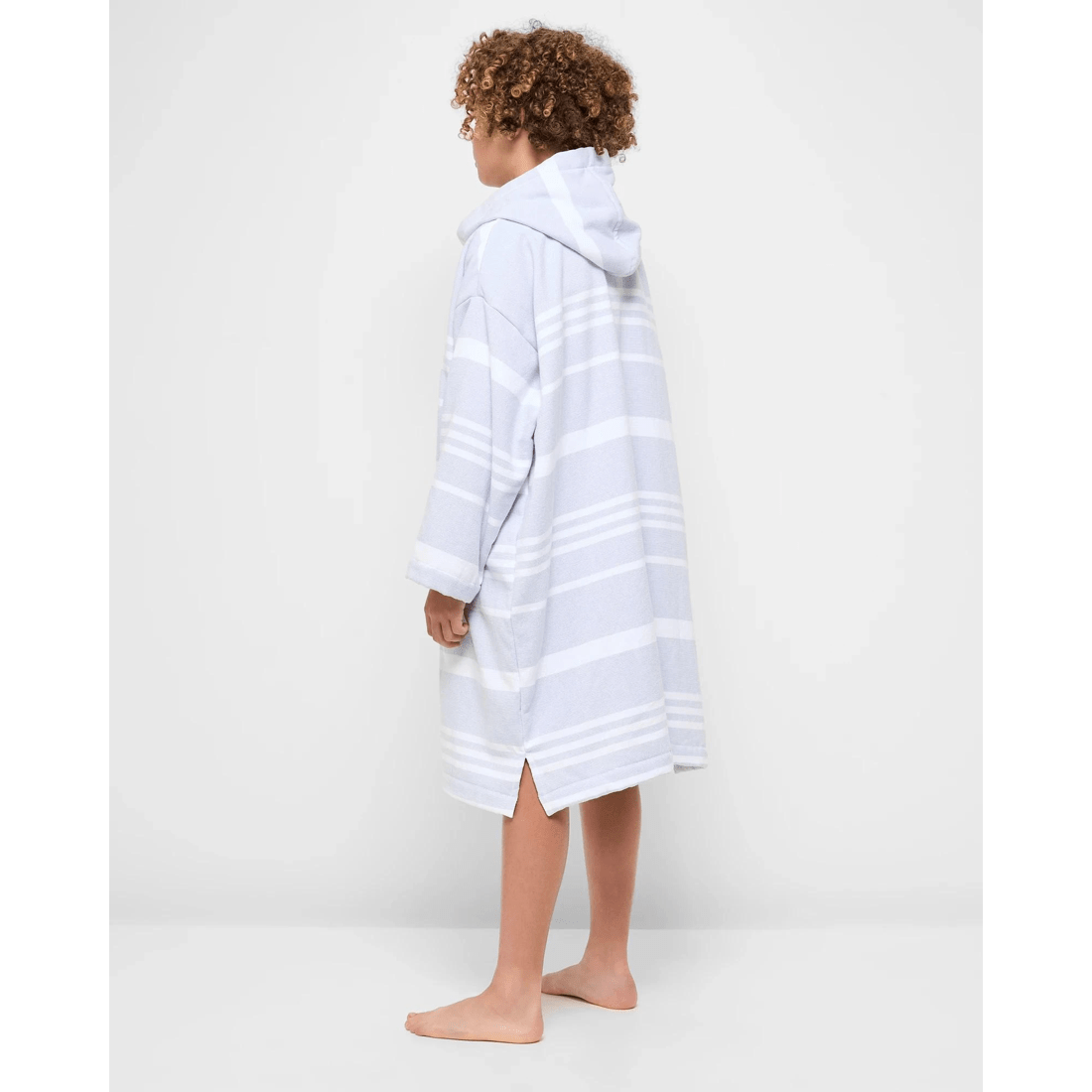 3 Target Henley Kids  Zip Thru Hooded Towel - Blue, 3 of 6
