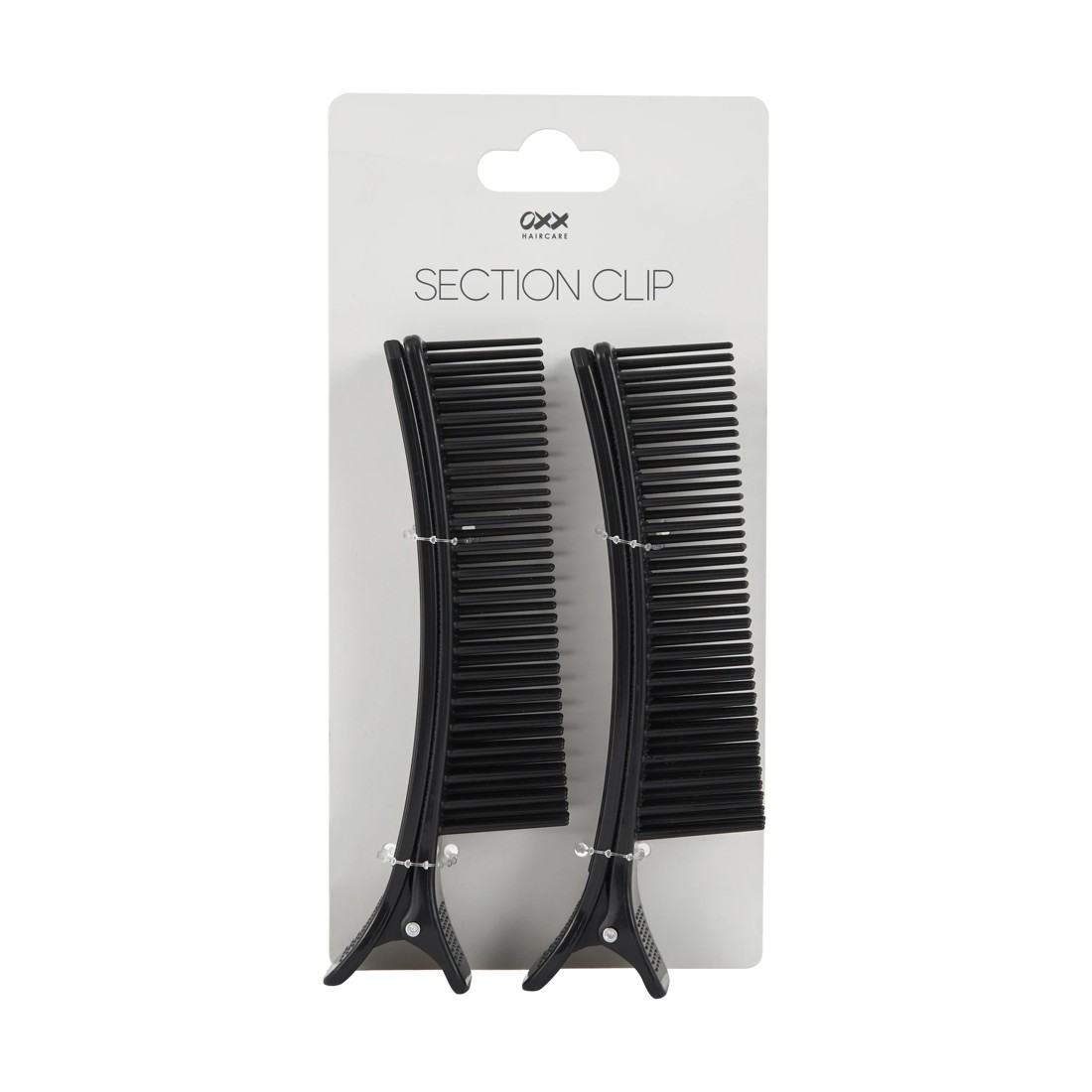 3 OXX Haircare 2 Pack Black Section Hair Clips, 3 of 3