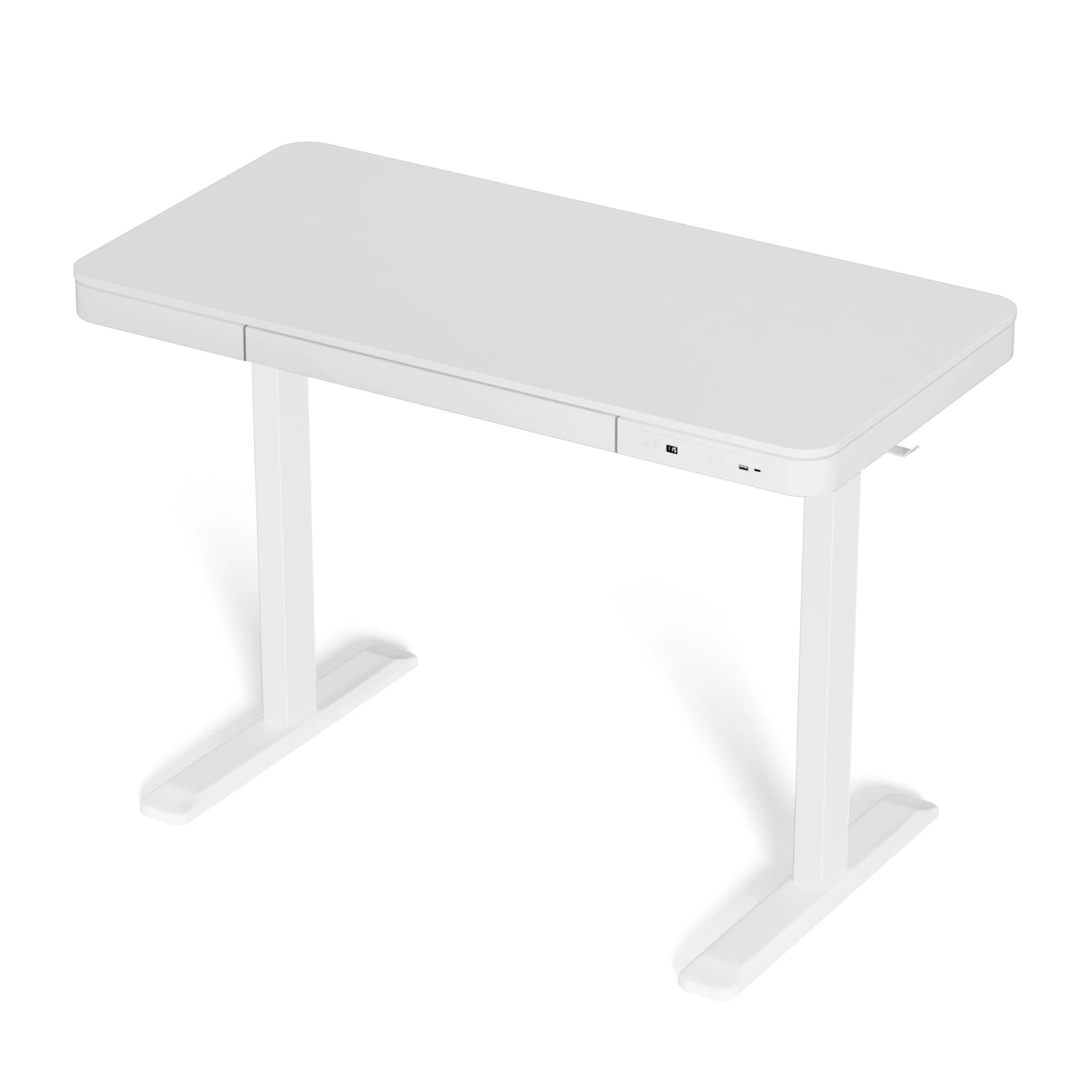 1 Artiss Standing Desk Motorised Electric Desks Drawer 120CM - White, 1 of 6