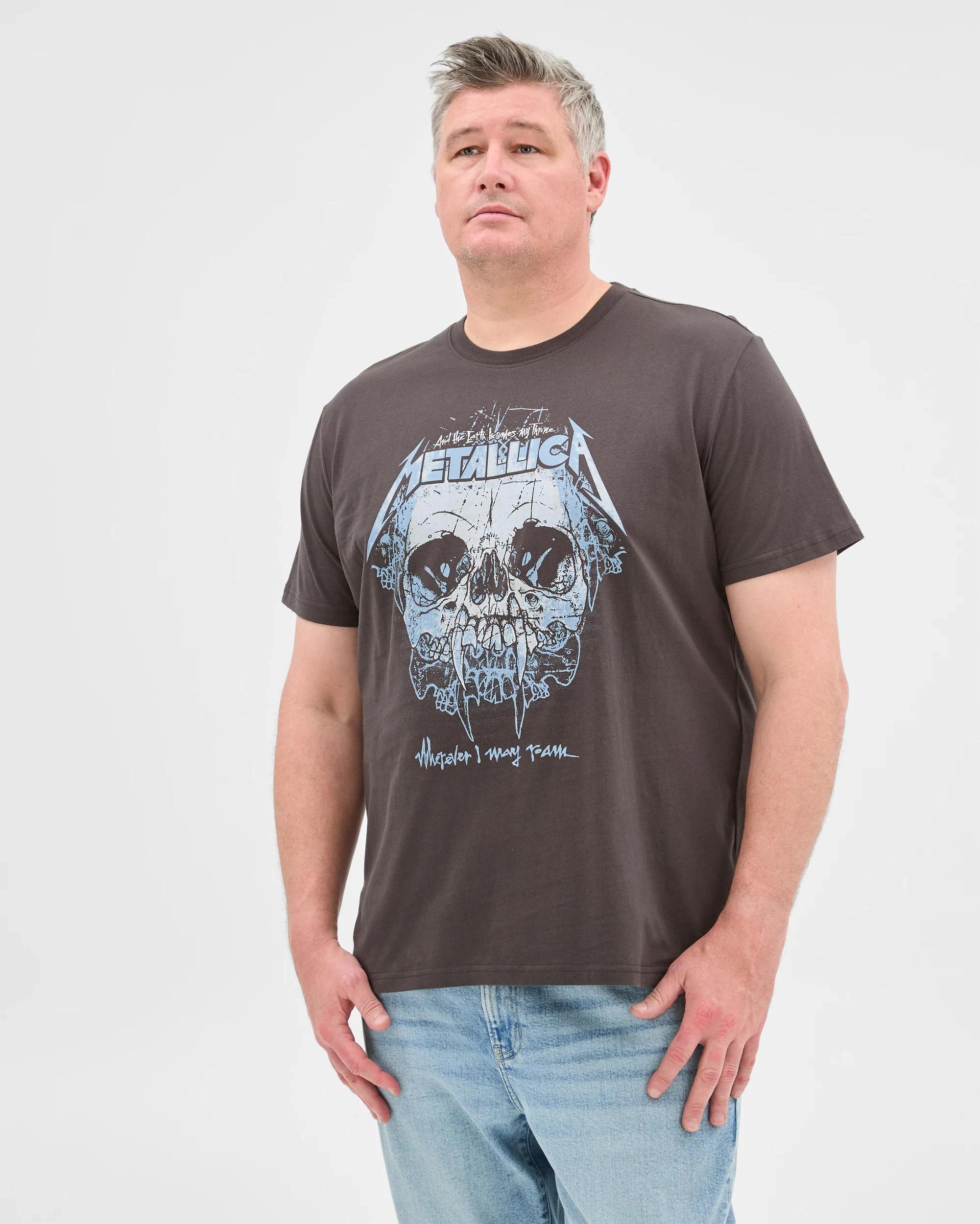 1 Target Plus Size Licensed Metallica Roam T-Shirt WASHED BLACK, 1 of 5