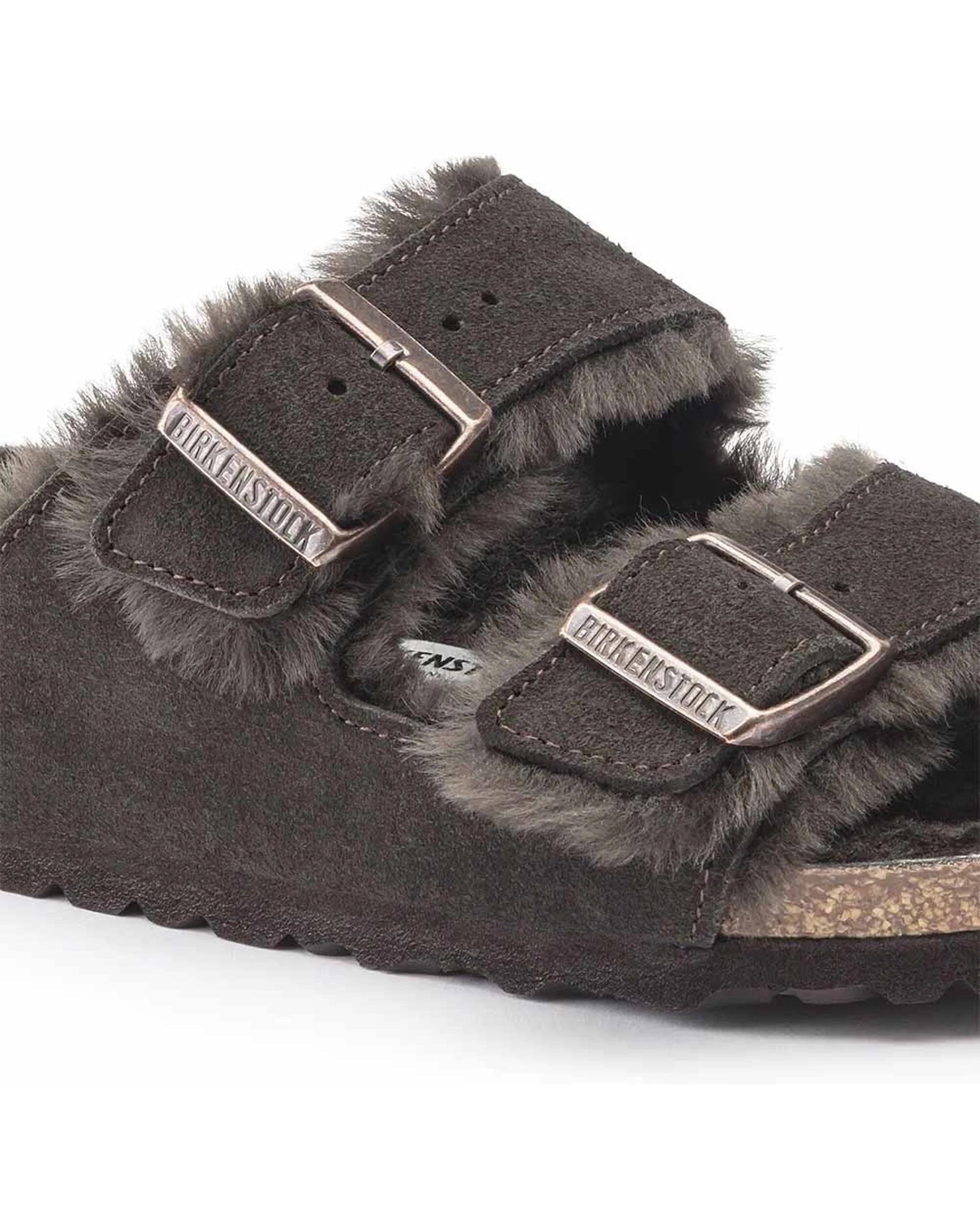 6 Birkenstock Arizona Shearling Suede Sandals Narrow Width MOCCA, 6 of 7