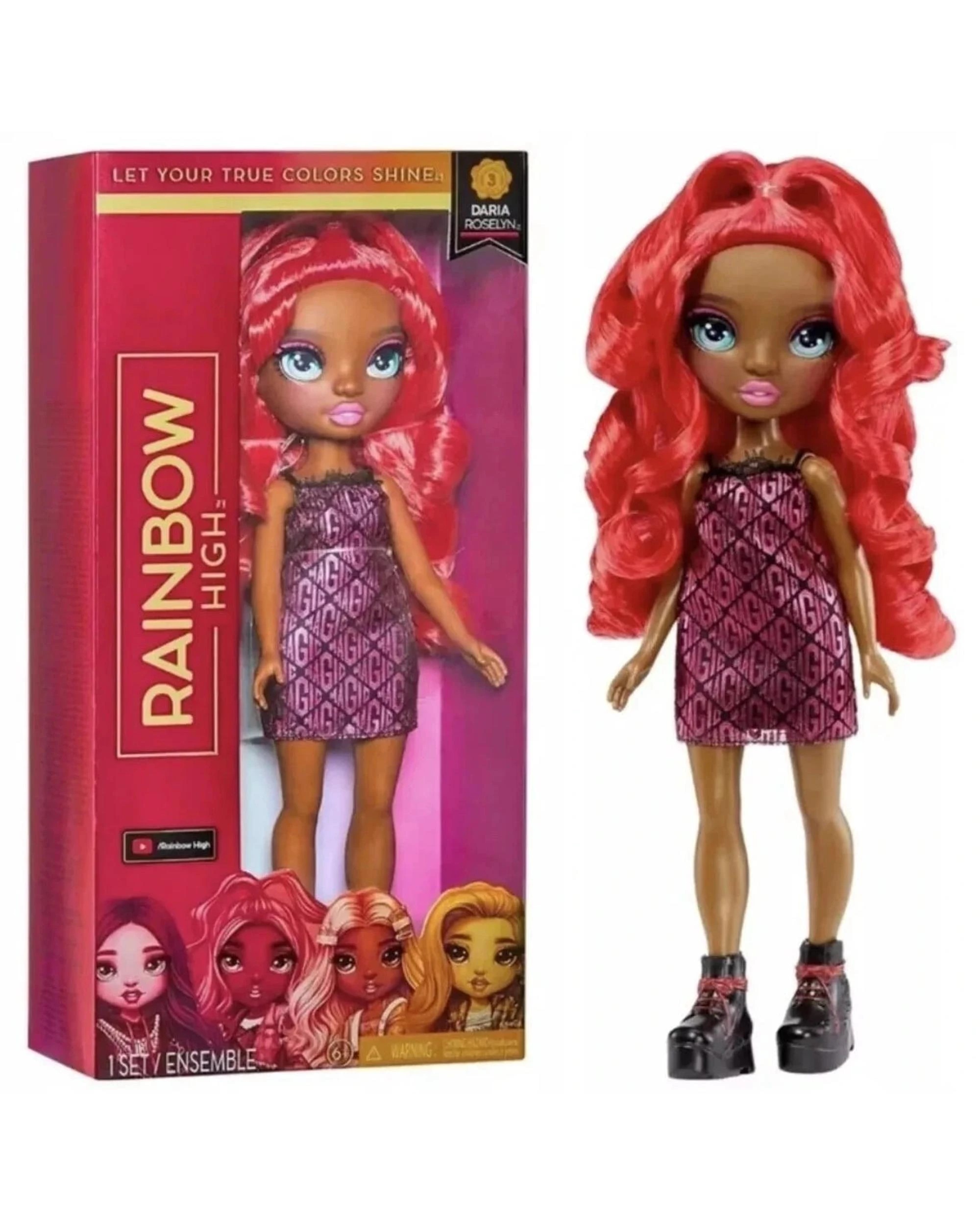 1 Rainbow High Series 3 Daria Roselyn Fashion Doll - Red, 1 of 1