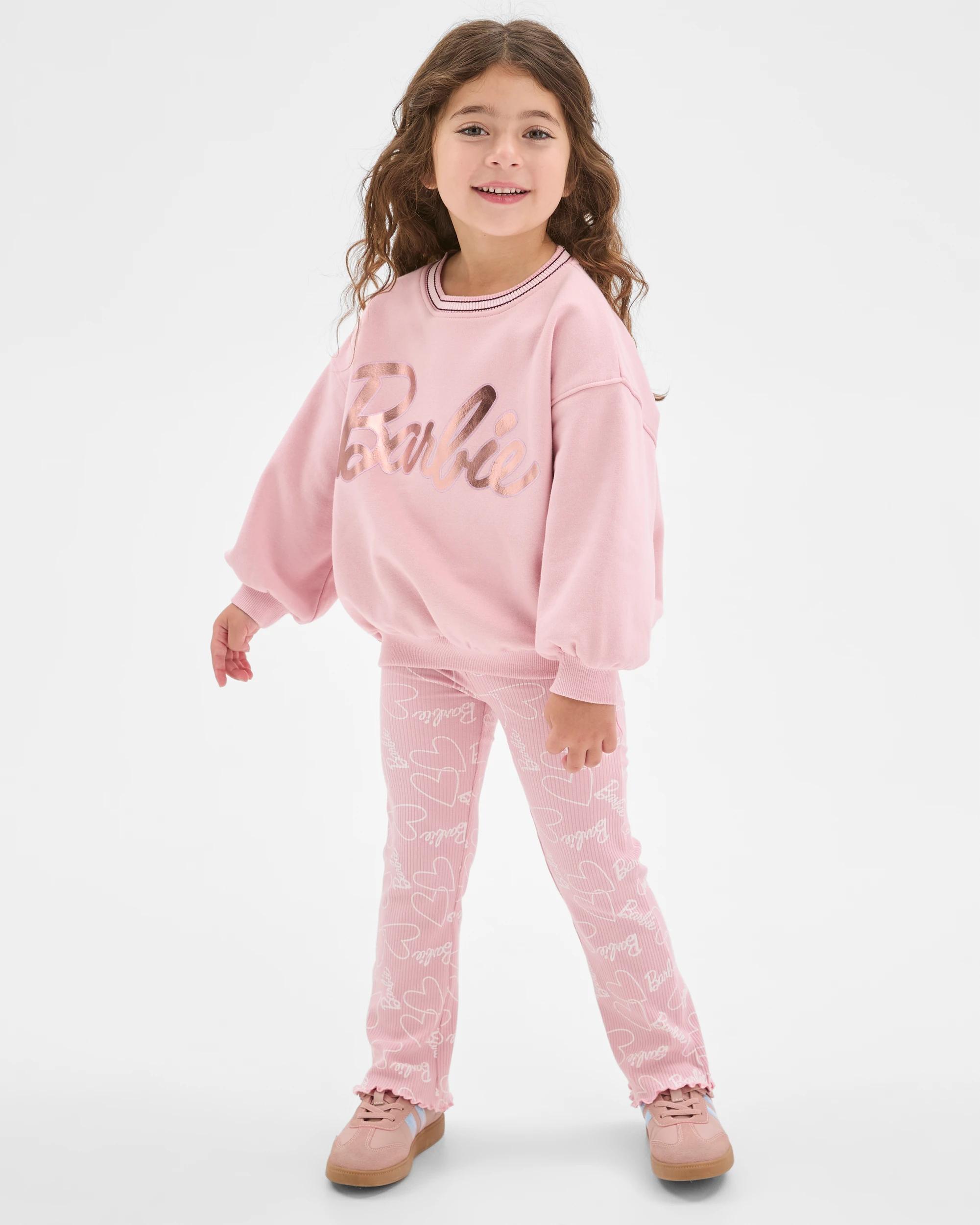 1 Barbie Australian Cotton Blend Fleece Jumper PINK, 1 of 6