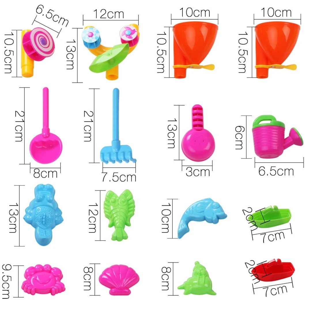 4 Keezi Kids Sandpit Pretend Play Sets Beach Toys Outdoor Sand Water Table Set - Multi, 4 of 9