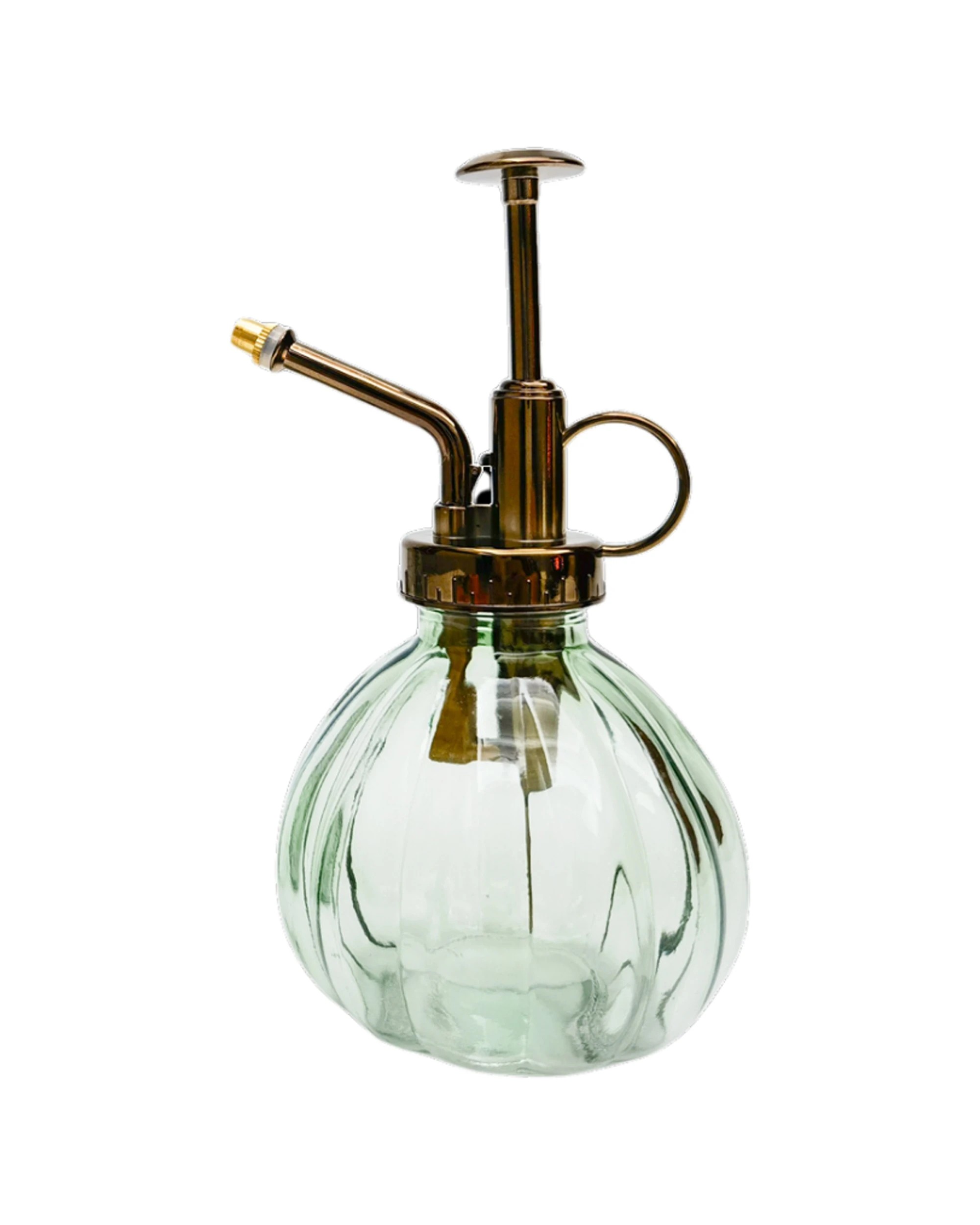 3 Urban Tropical Water Mister Plant Watering Container 20cm Glass Metal Nozzle - Green, 3 of 3