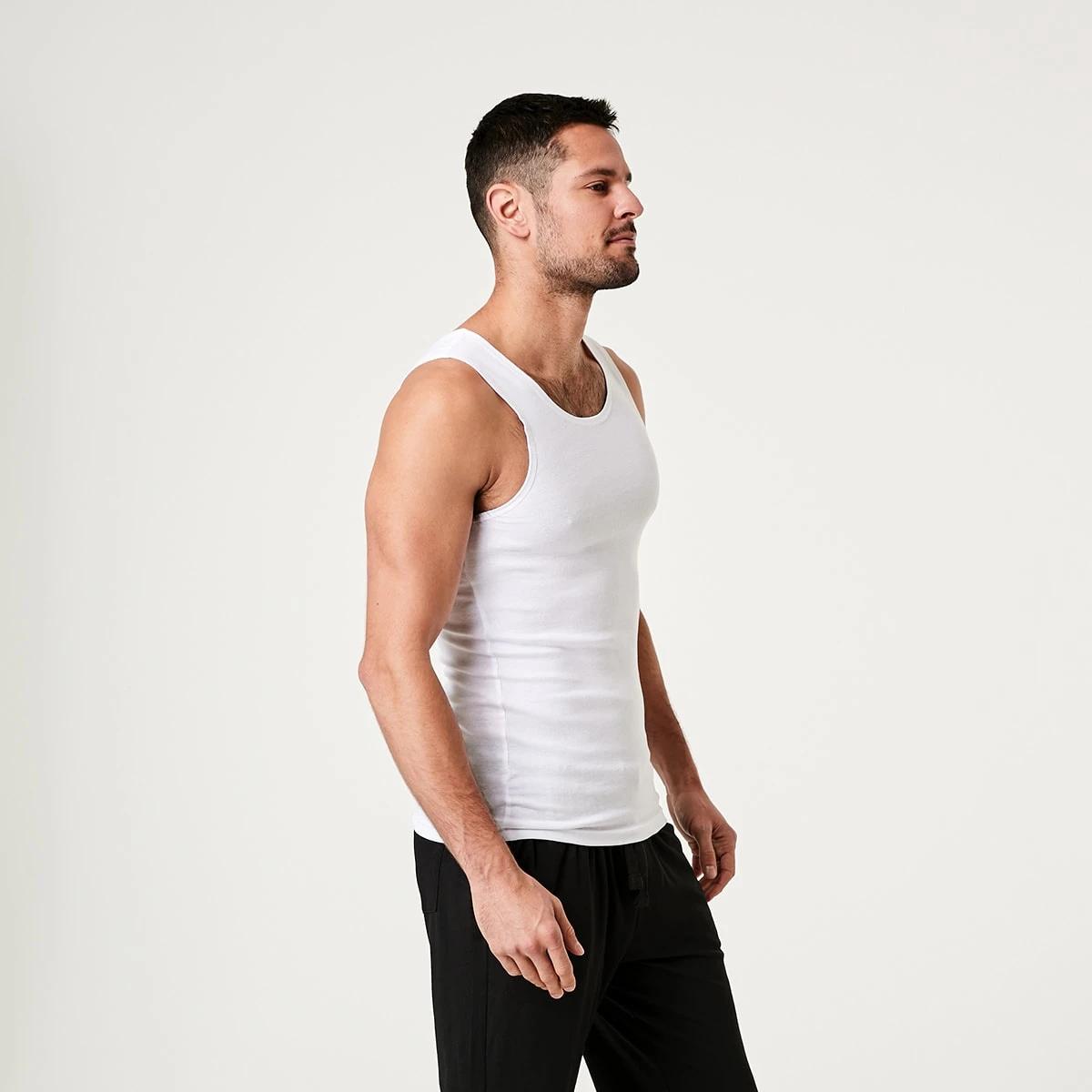 2 3 Pack Singlets White, 2 of 7