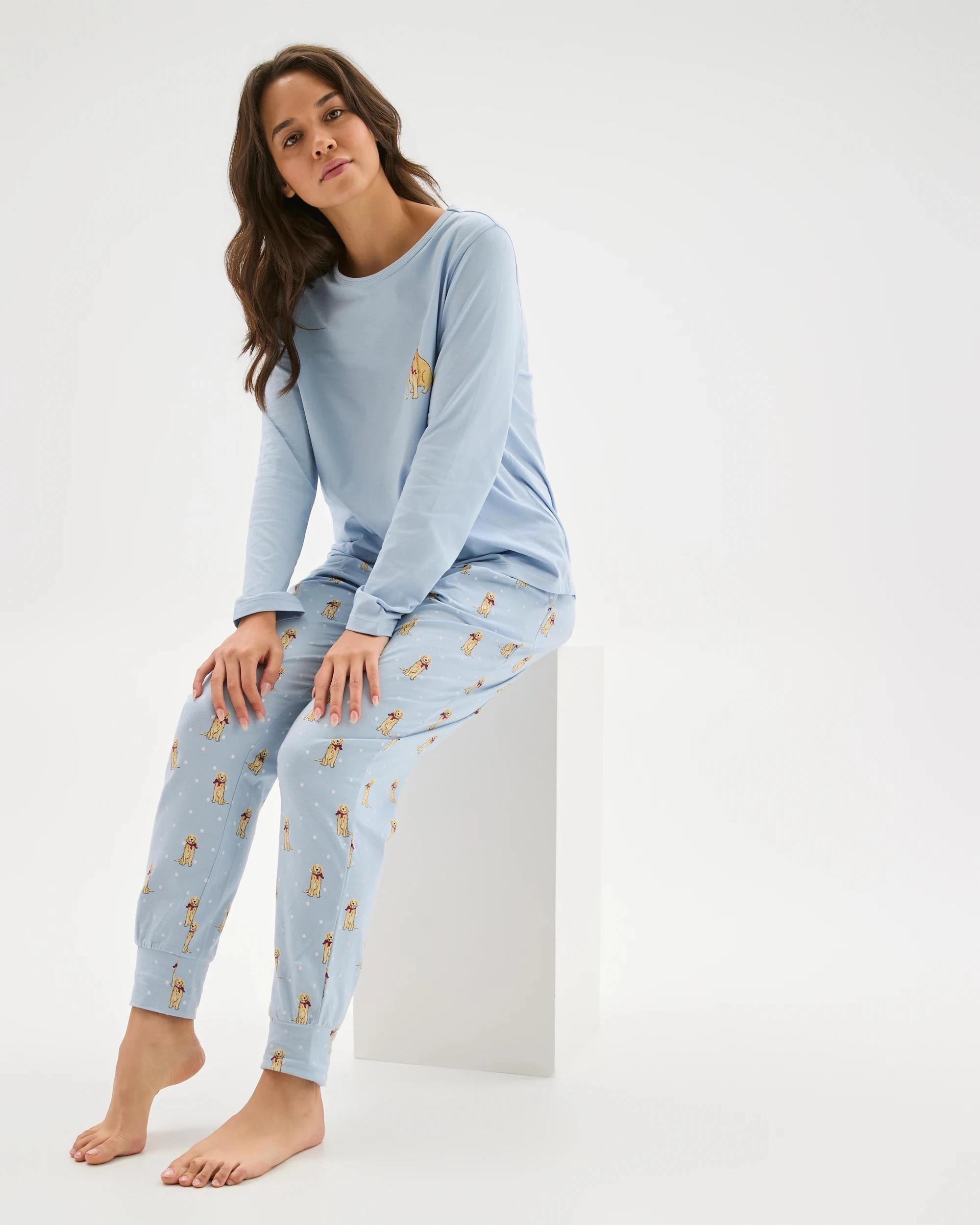 2 Target Woman Australian Cotton Printed Sleep Joggers GOLDEN RETRIEVER, 2 of 6