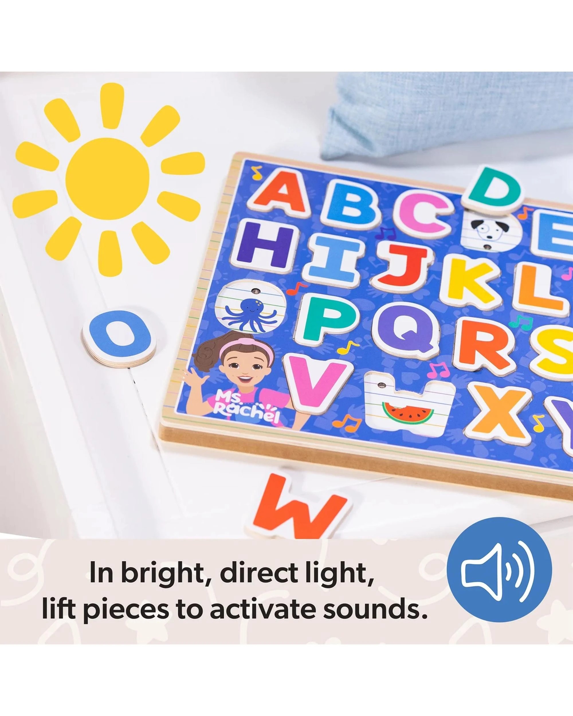 8 Melissa and Doug Ms Rachel Wooden Phonics Alphabet Sound Puzzle, 8 of 9