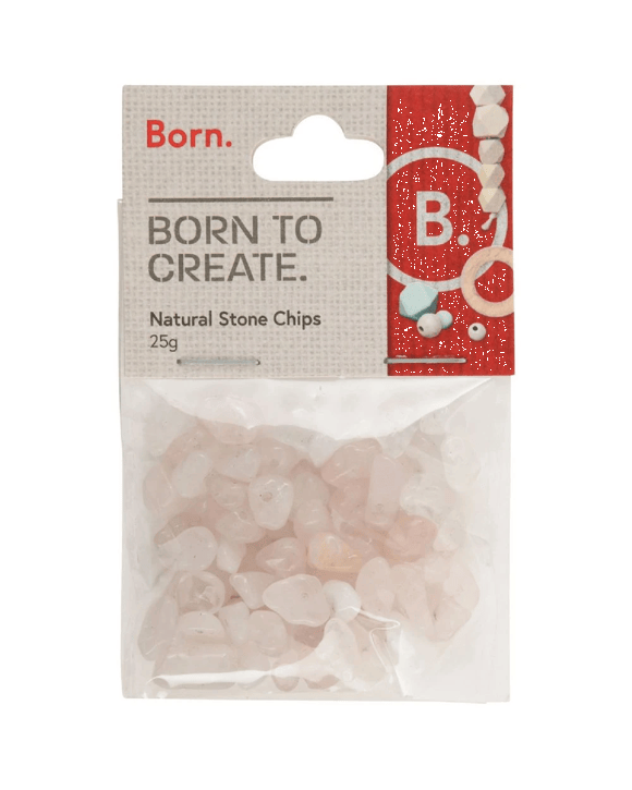 Born Stone Chips 25g Rose Quartz