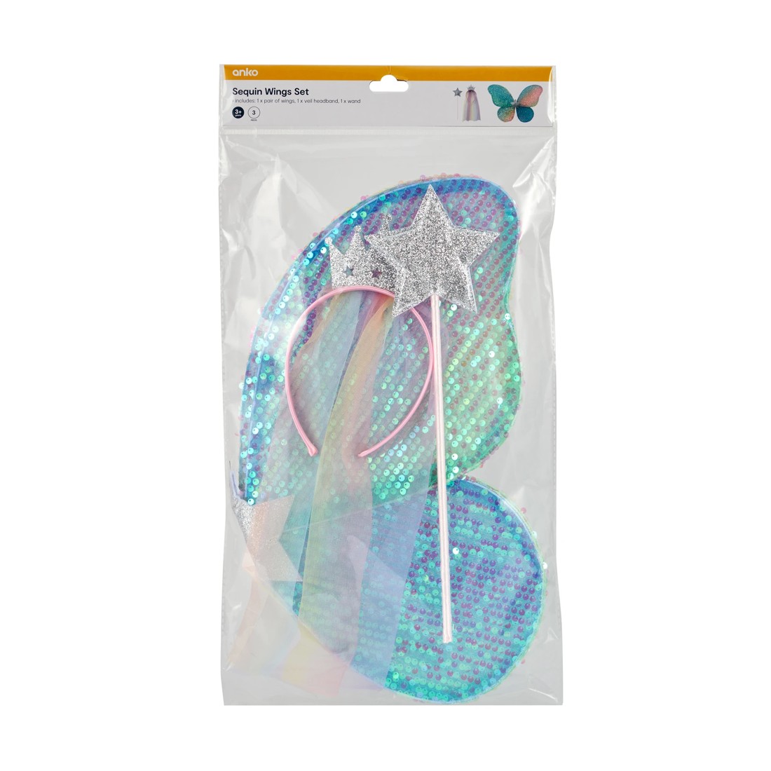 10 3 Piece Sequin Wings Set, 10 of 10