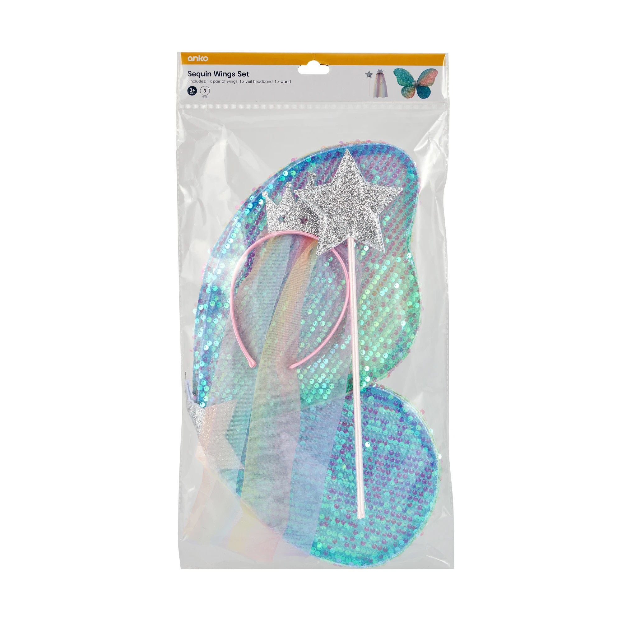 10 3 Piece Sequin Wings Set, 10 of 10