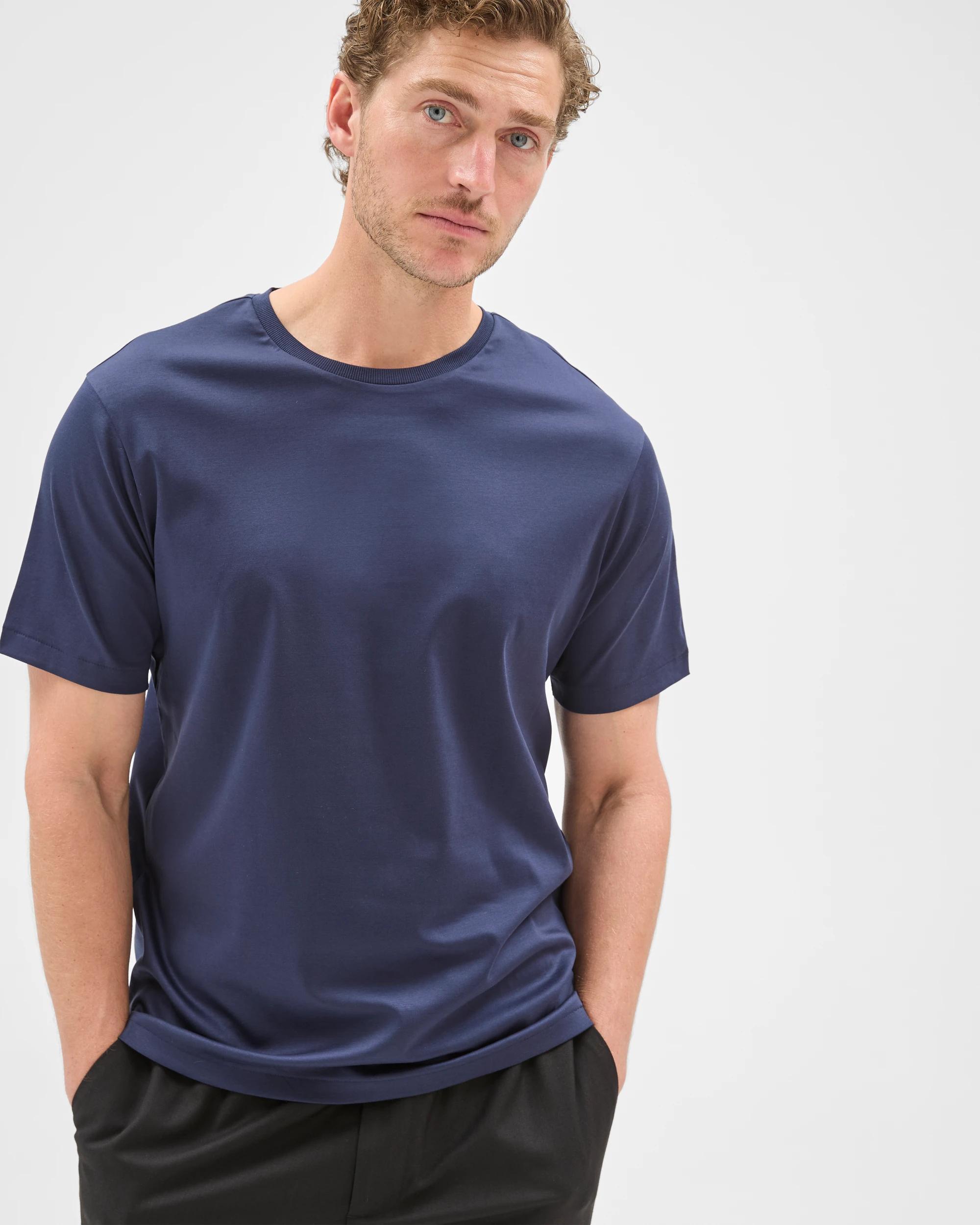 1 Preview Australian Cotton Interlock T-Shirt NAVY, 1 of 7