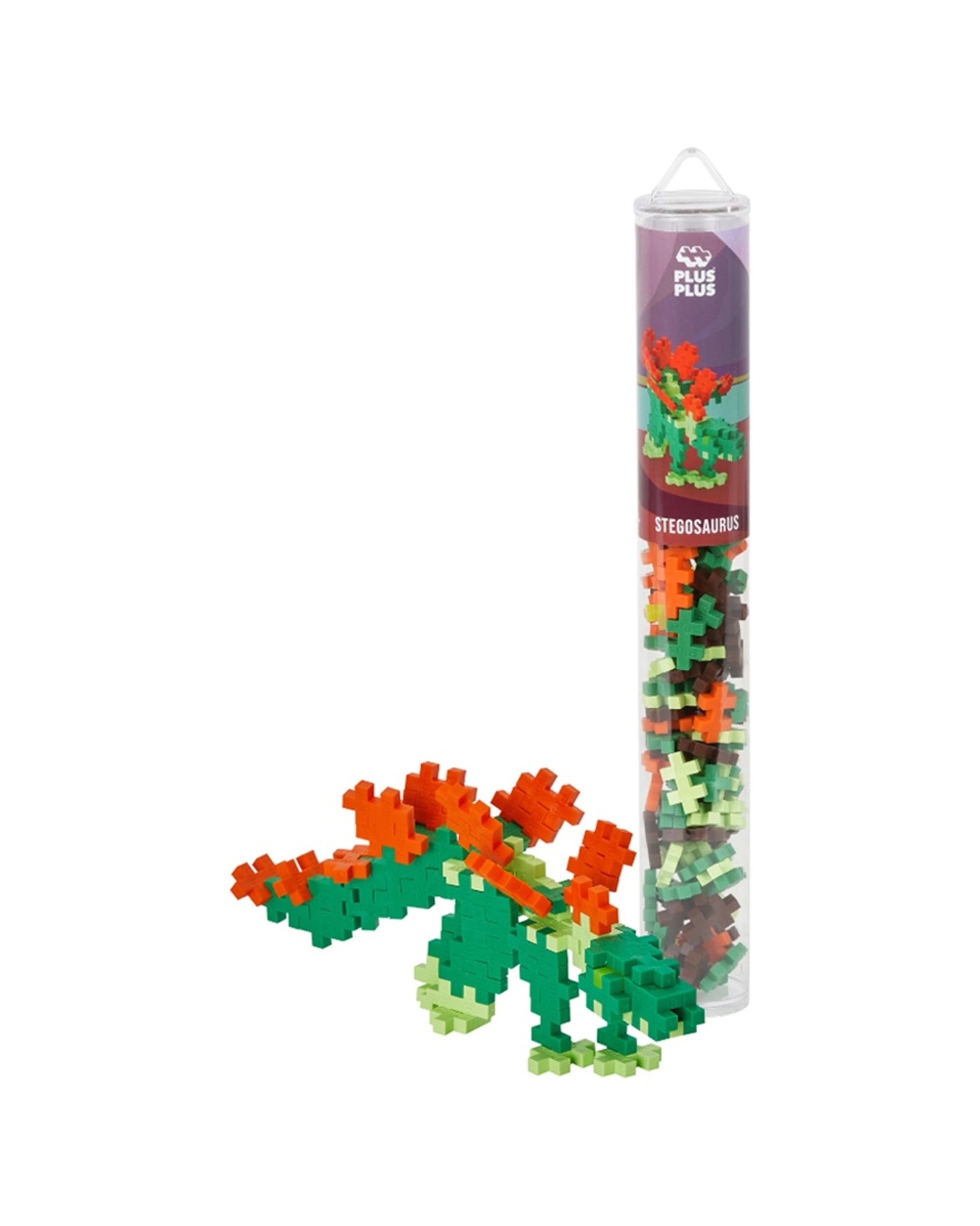 1 Plus-Plus 100pc Stegosaurus Tube Creativity Puzzle Kids Fun Toy, 1 of 3