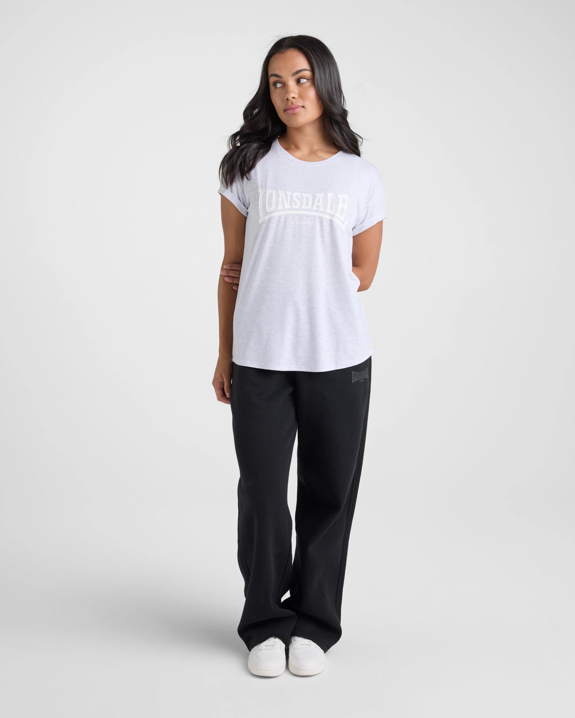 5 Lonsdale London Malden Core T-Shirt WHITE MARLE, 5 of 5