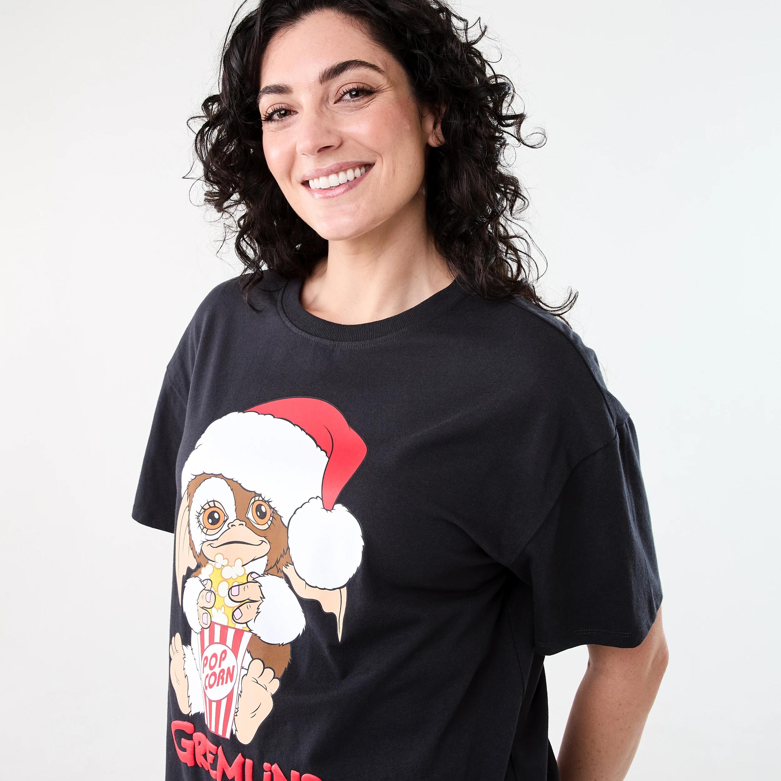 4 Short Sleeve Gremlins License Christmas T-shirt GREMLINS DEEP GREY, 4 of 5