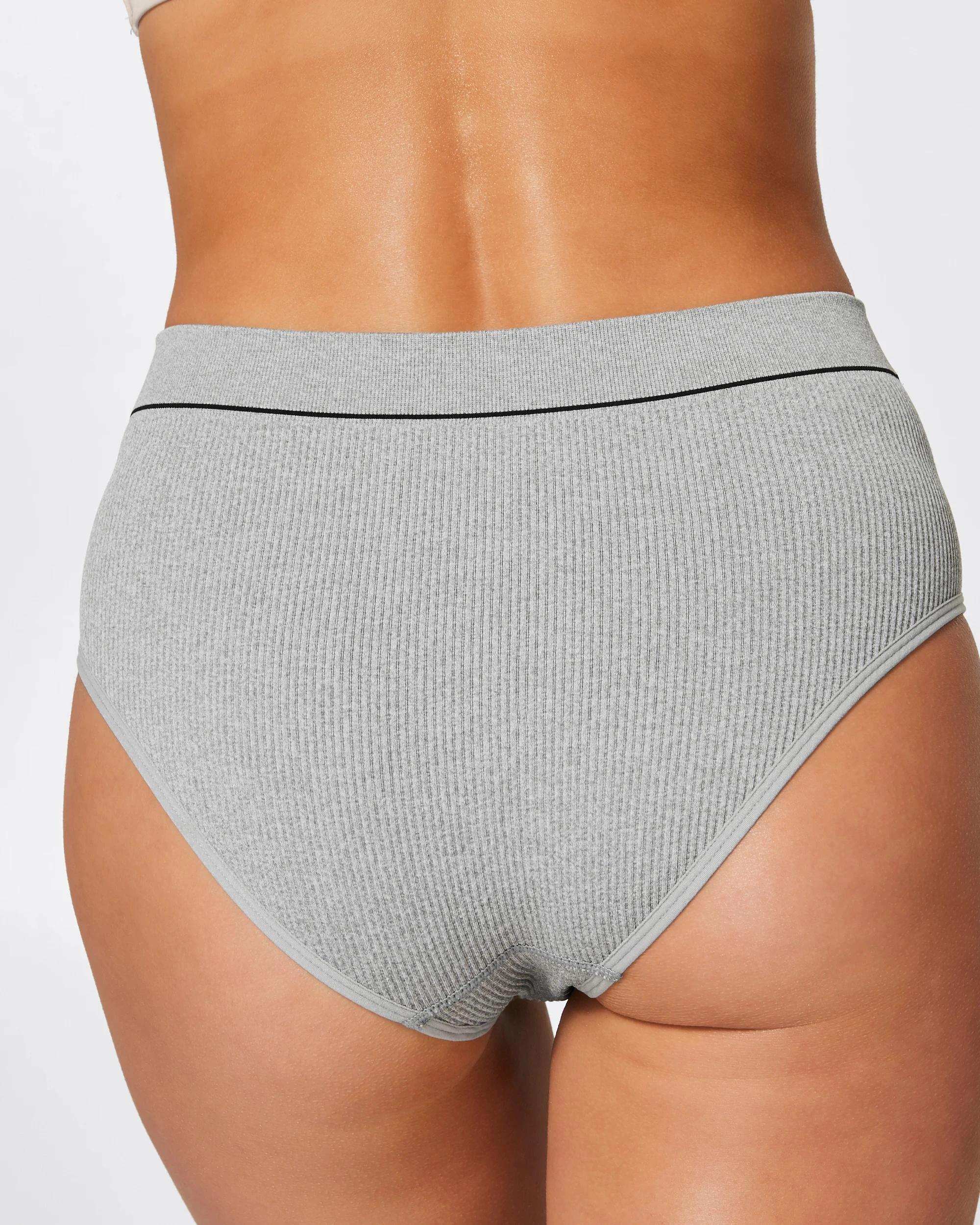2 Womens Retro Rib Hi Hi Briefs - Bonds HERITAGE GREY, 2 of 2