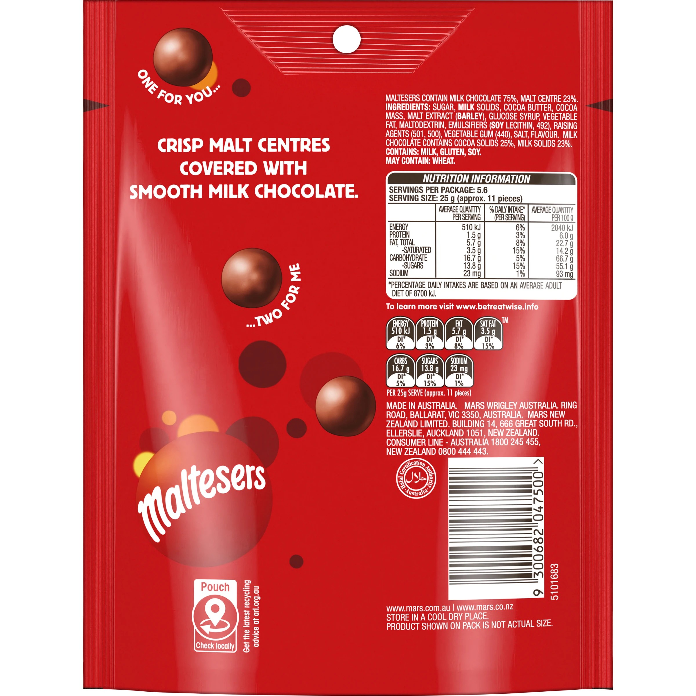 2 Maltesers Milk Chocolate Snack and Share Bag 140g, 2 of 7