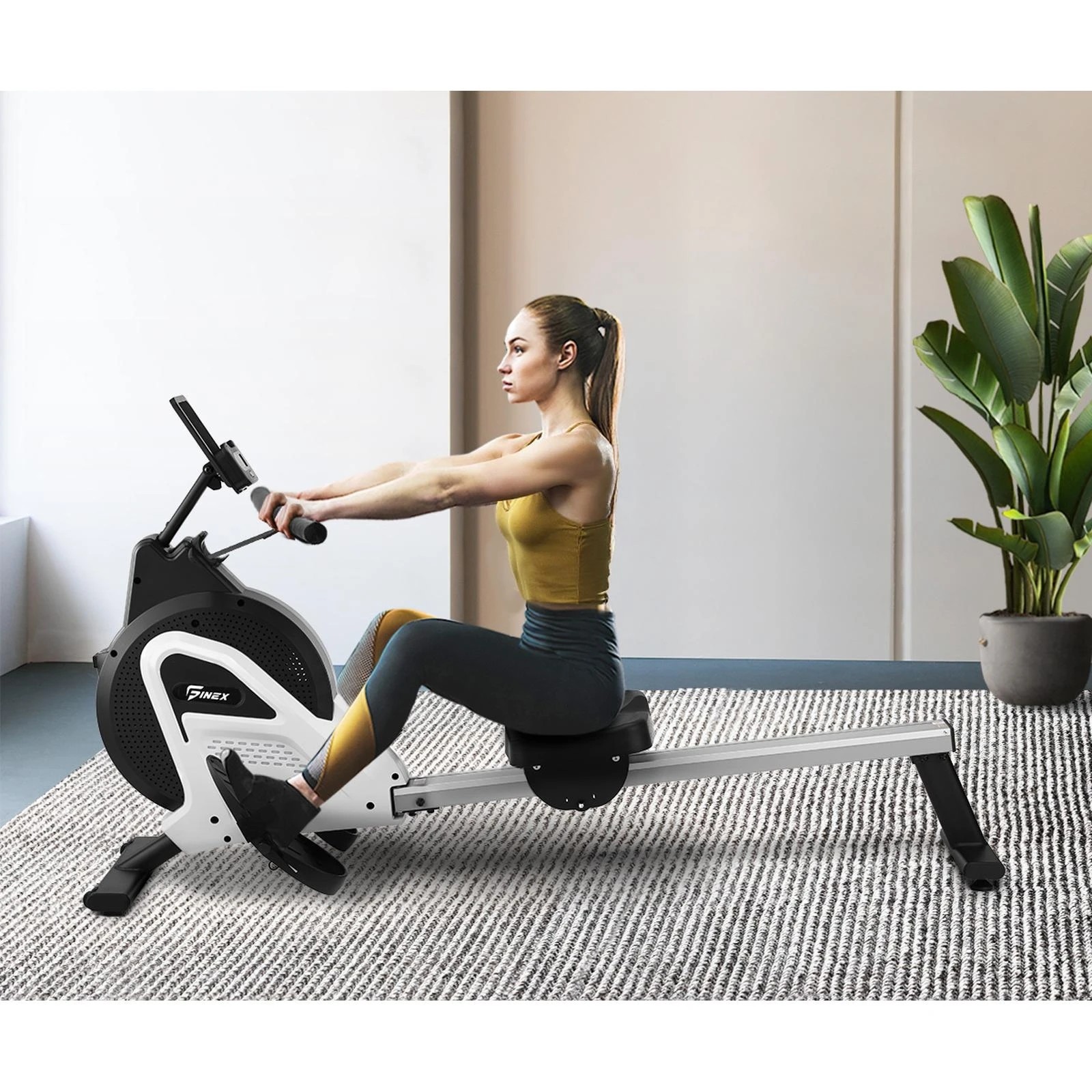 4 Finex Rowing Machine Magnetic Rower 16-Level - Multi, 4 of 9