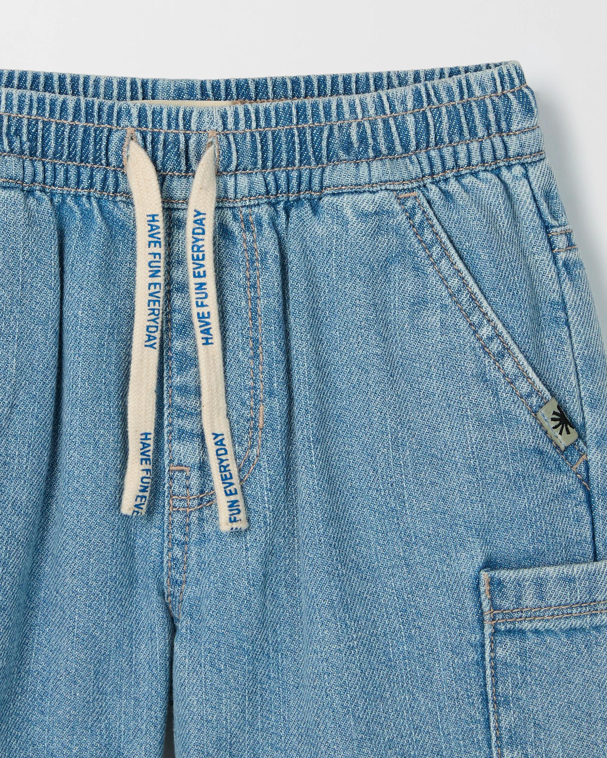 6 Target Kids Pull On Denim Volley Shorts LIGHT WASH, 6 of 6