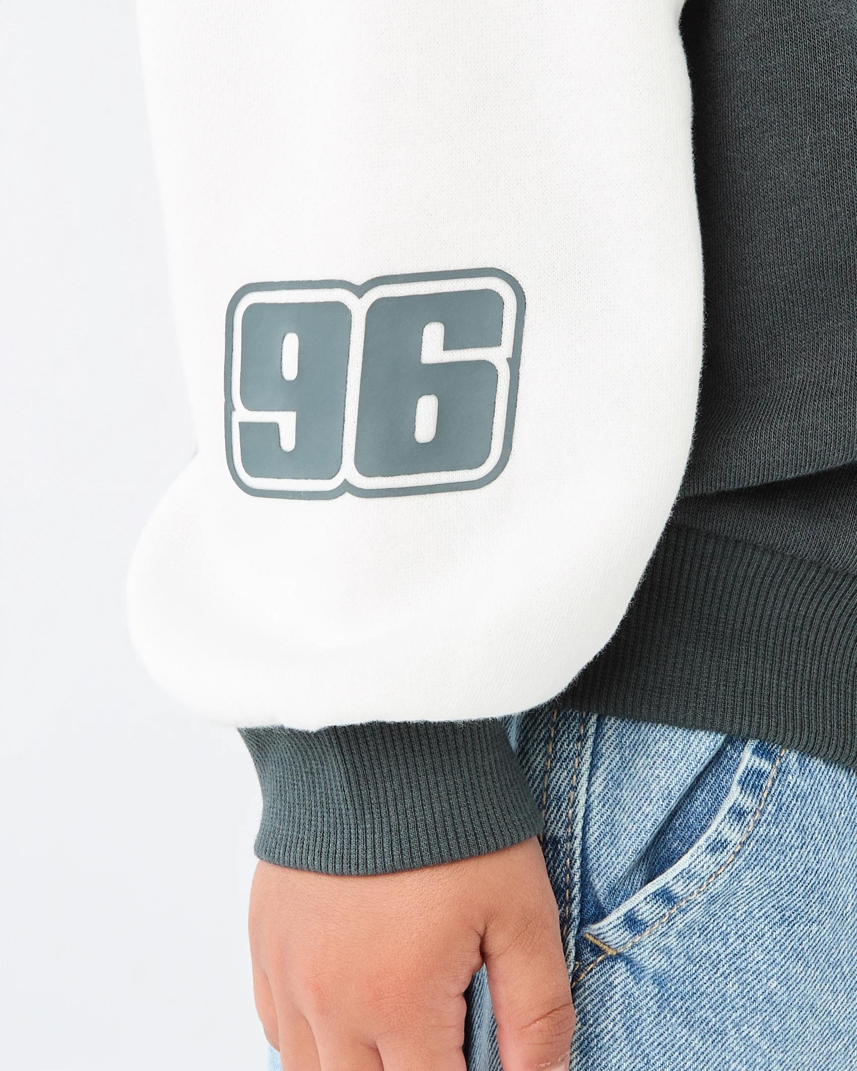 6 Oversized Crew Neck Sweatshirt Grey Moto, 6 of 9