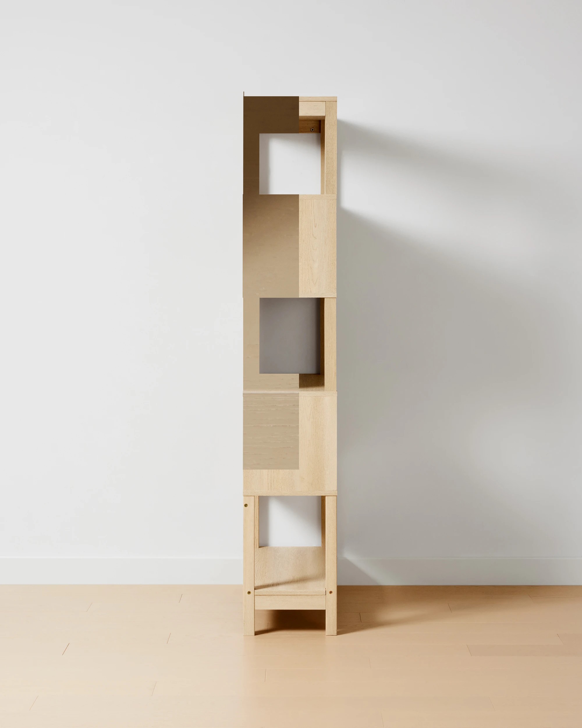3 Sadie Tall Bookshelf with Doors - Light Oak, 3 of 8