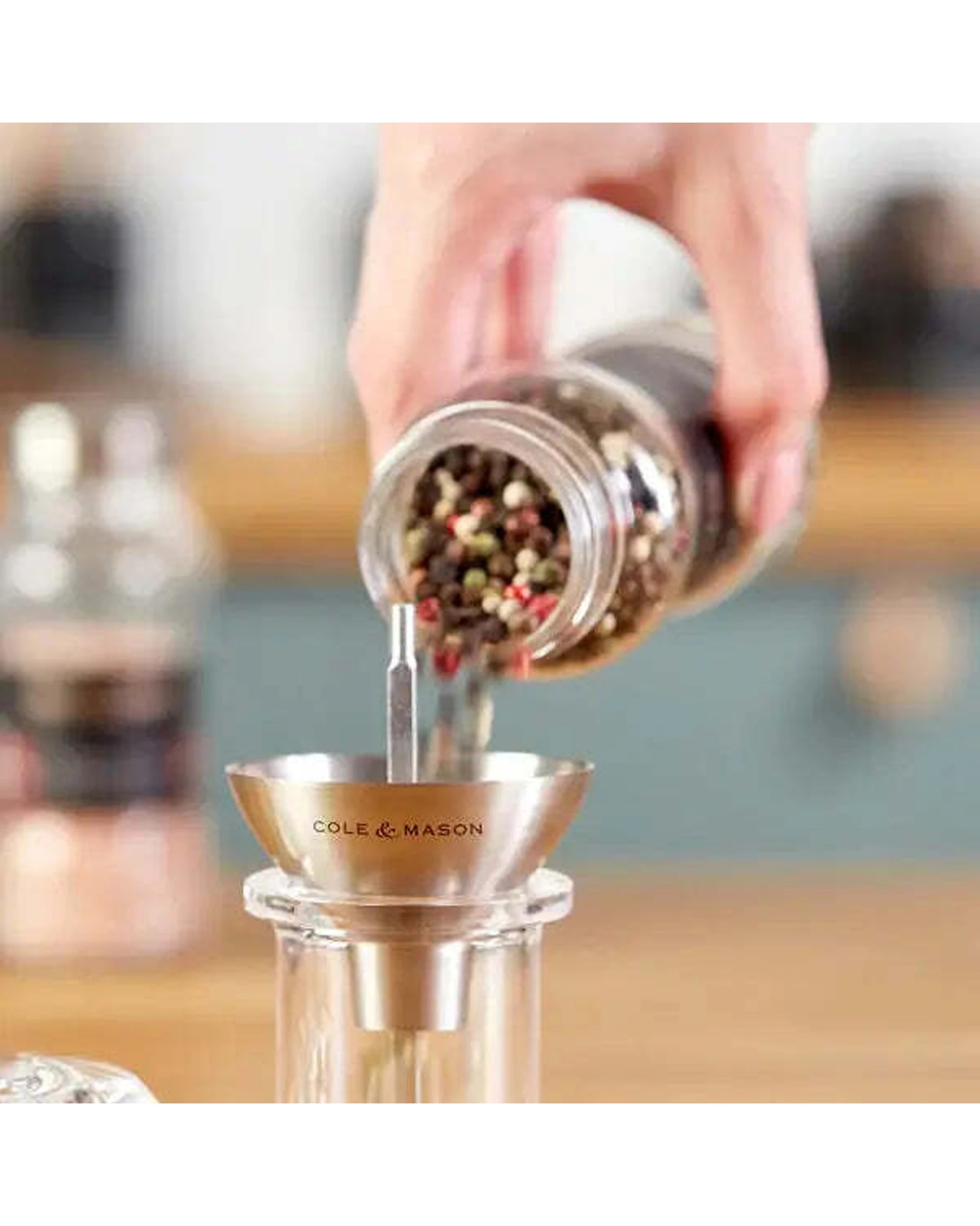 6 Cole & Mason Stainless Steel Mill Funnel Spill Proof Filling Dishwasher Safe Kitchen Tool - Silver, 6 of 6
