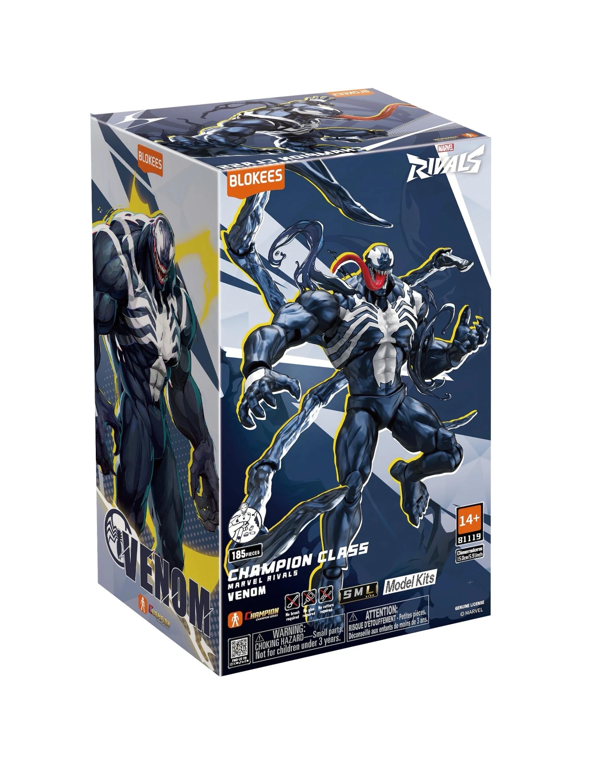 1 Blokees Marvel Rivals Champion Class 07 Venom Model Kit, 1 of 8