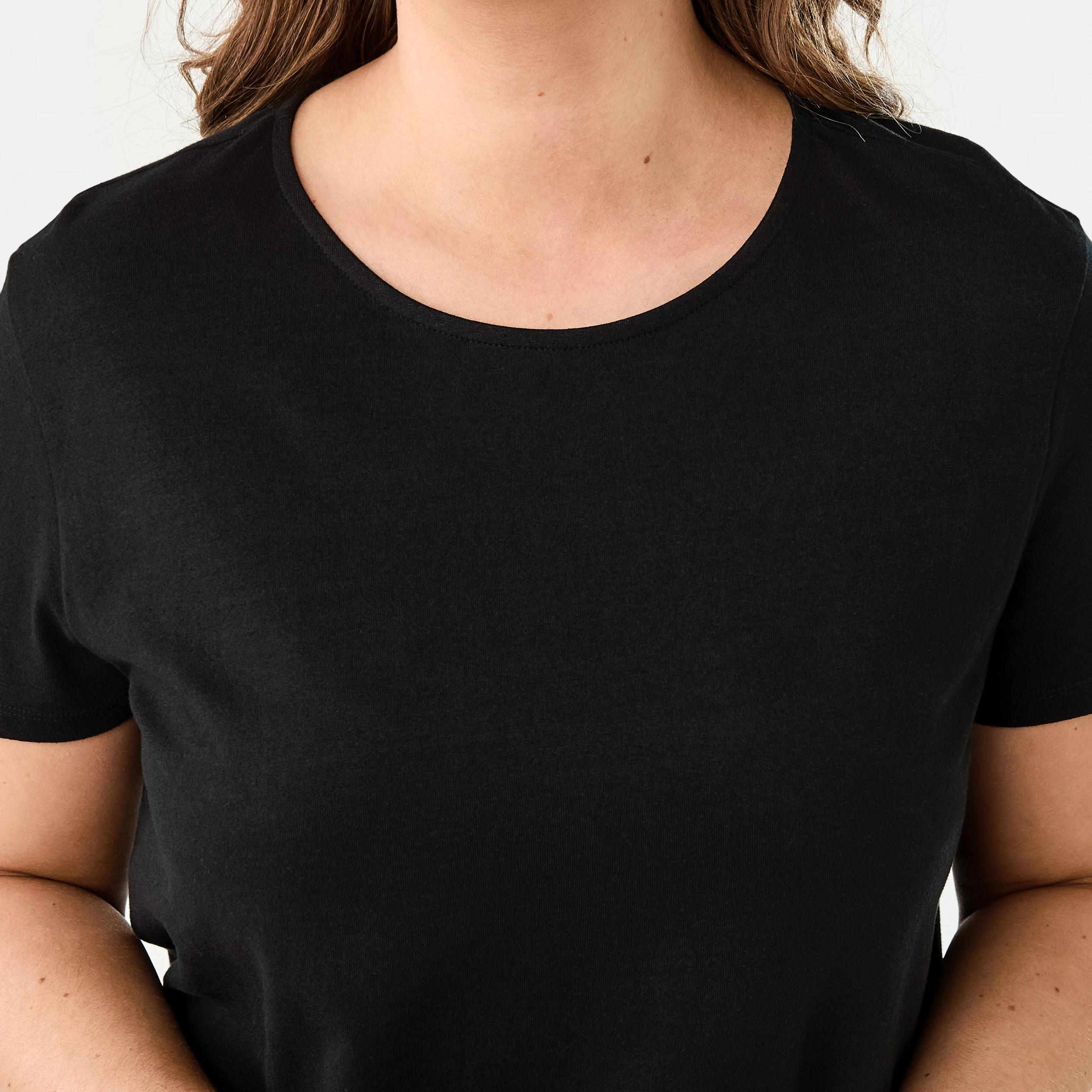 6 Short Sleeve Relaxed T-shirt Mini Dress BLACK, 6 of 7