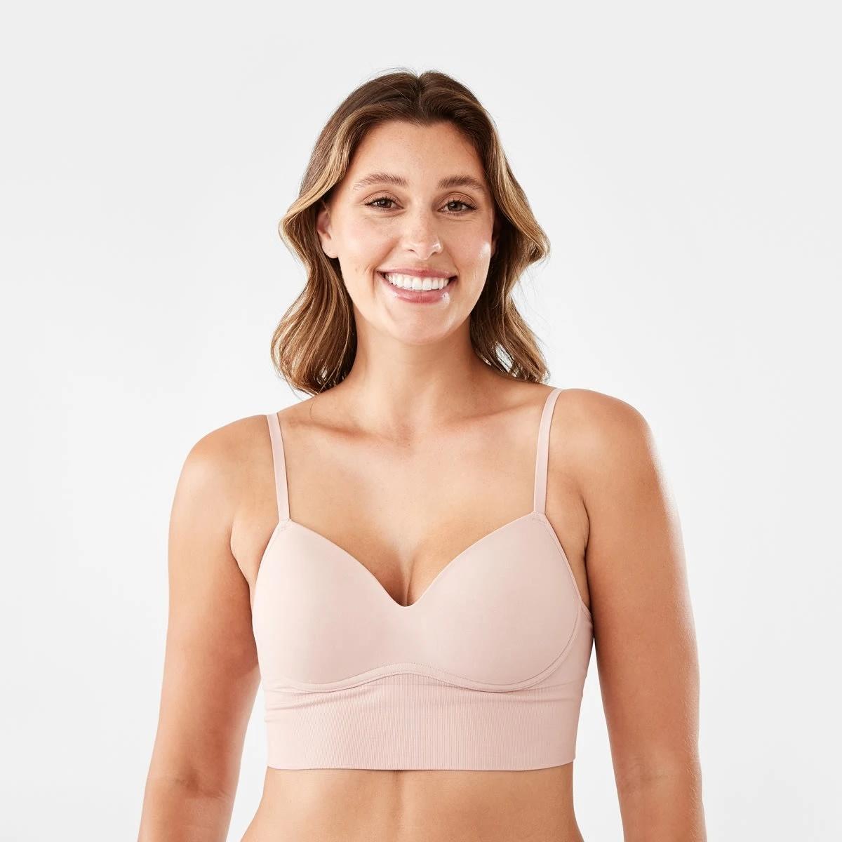 1 Long line Plunge Bra MISTY MAUVE, 1 of 6