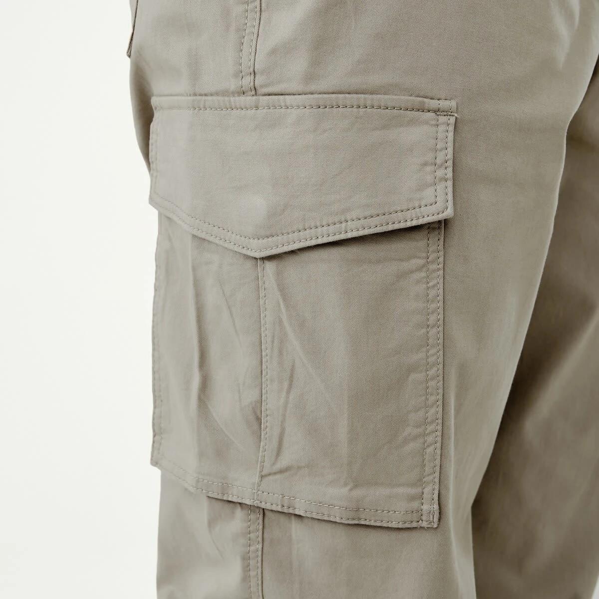 6 Elastic Waist and Cuffed Cargo Pants ALUMINIUM, 6 of 7